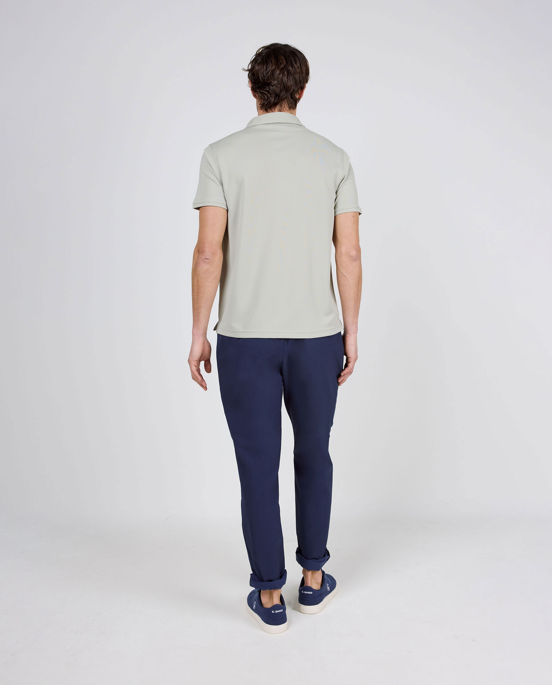 Polo de hombre de manga corta sepiia - El Ganso - Azul marino Verde claro-4