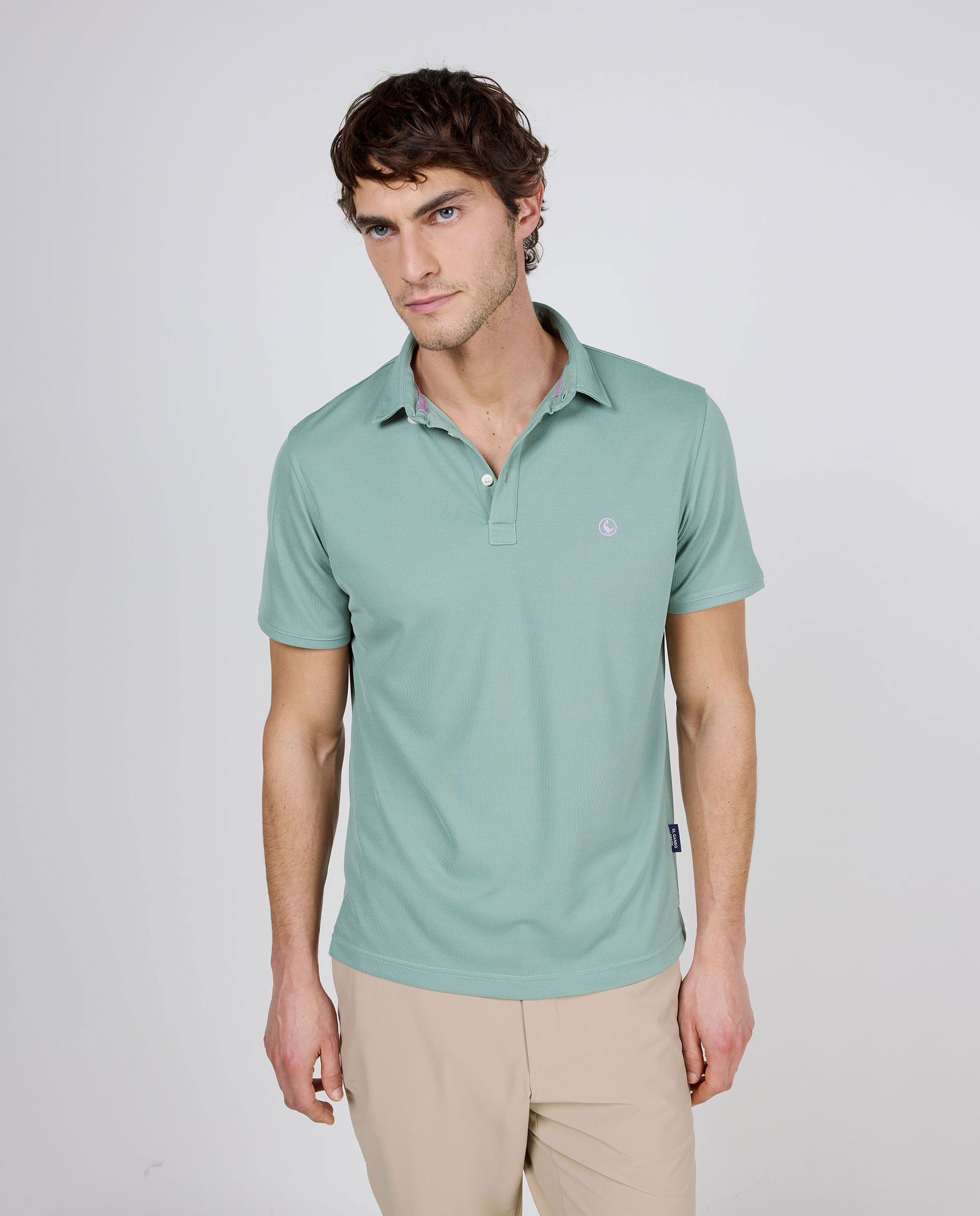 Polo de hombre de manga corta sepiia - El Ganso - Verde Verde-1