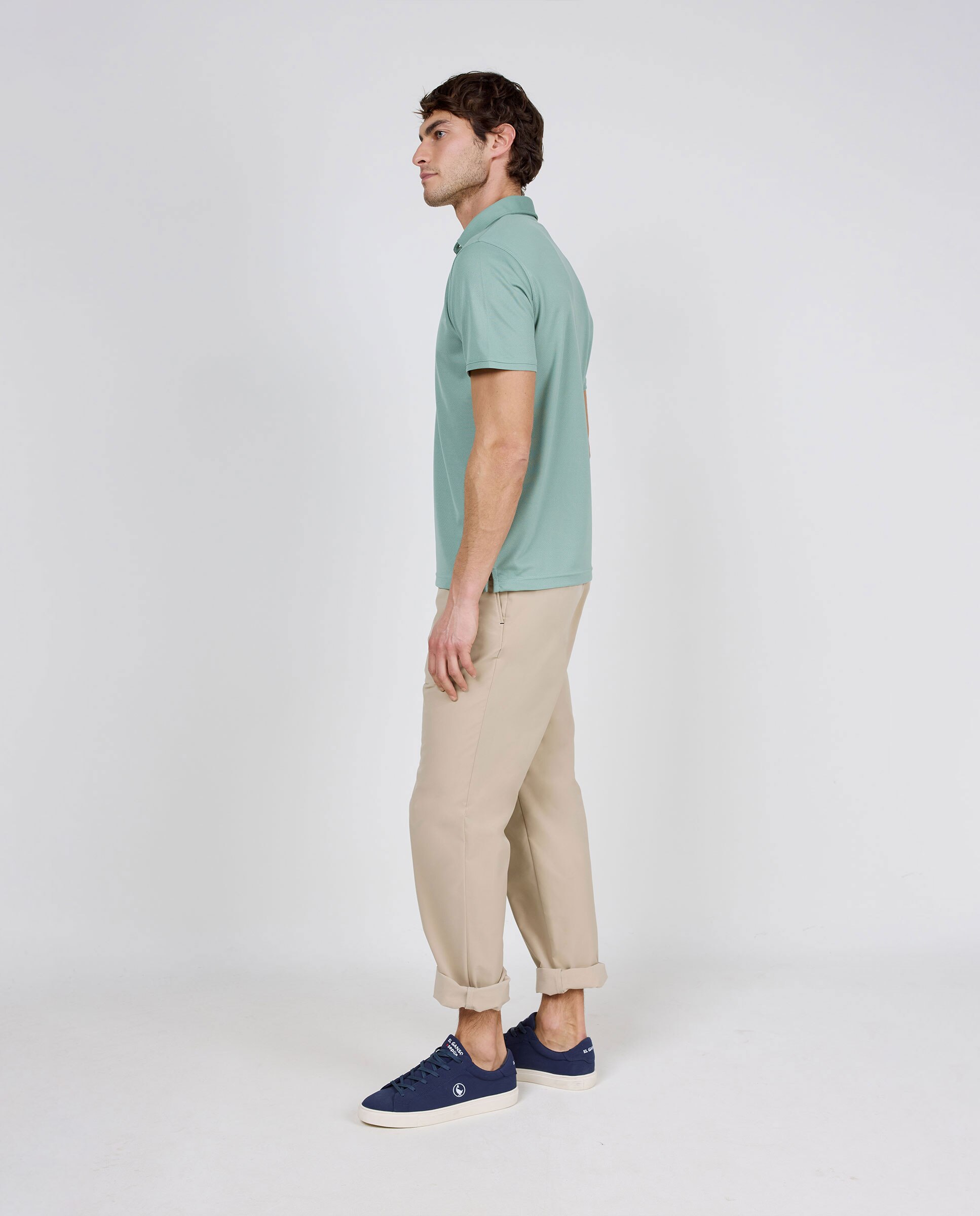 Polo de hombre de manga corta sepiia - El Ganso - Verde Verde-3