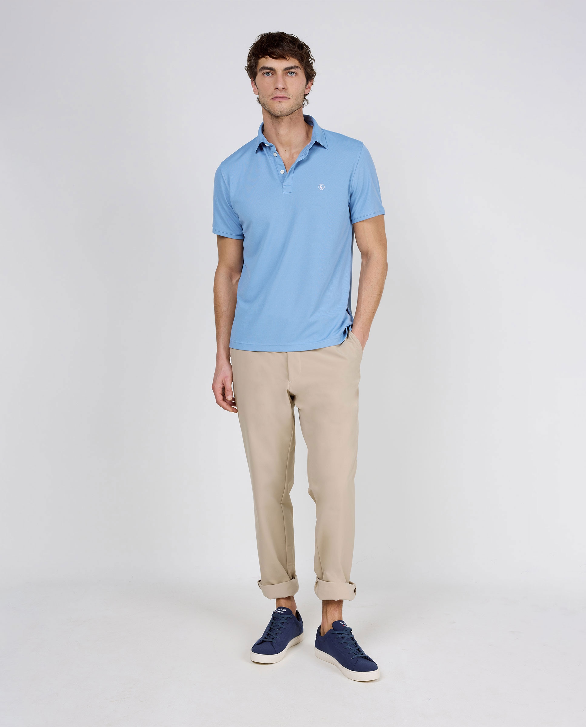 Polo de hombre de manga corta sepiia - El Ganso - Azul Azul-2