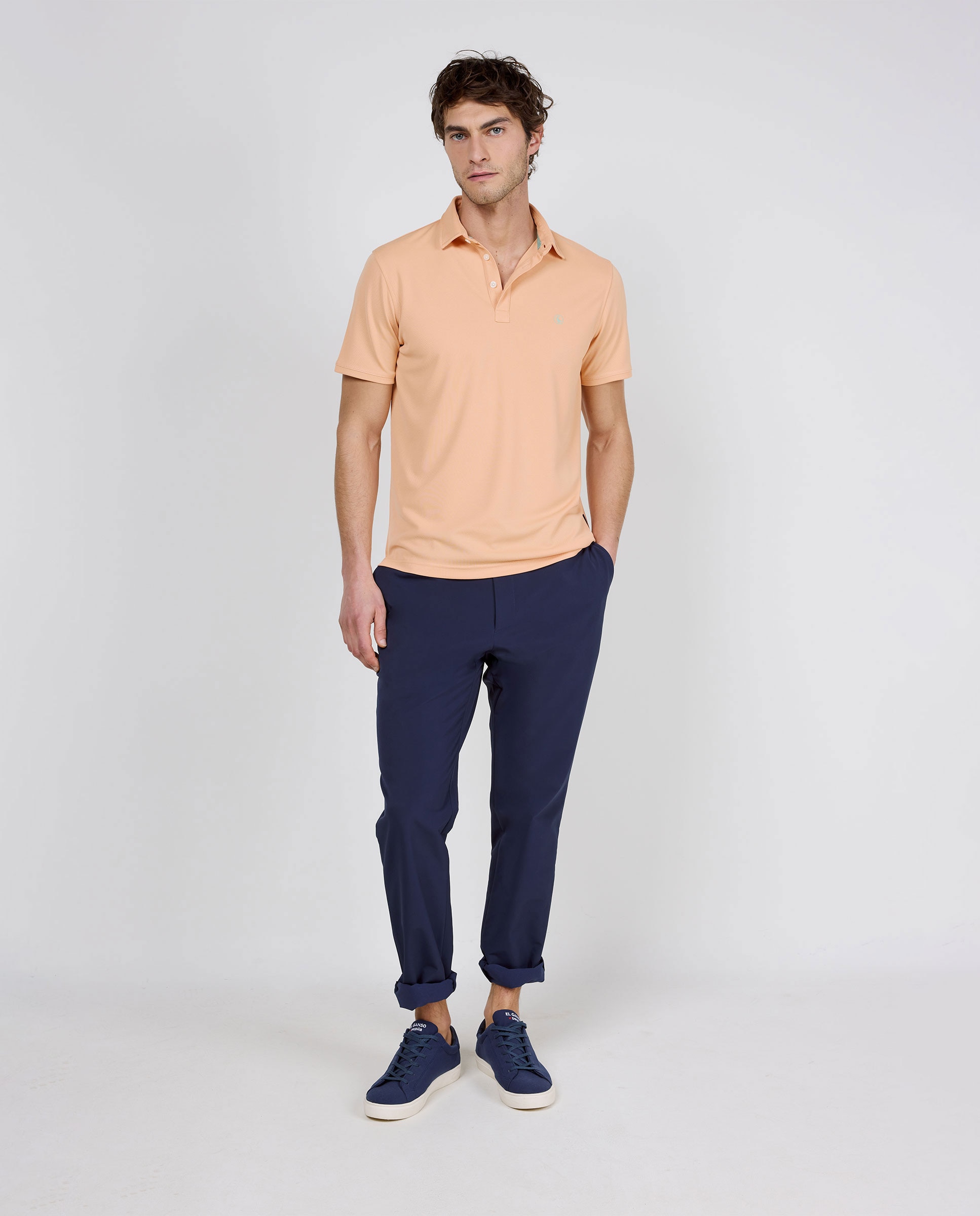 Polo de hombre de manga corta sepiia - El Ganso - Naranja Naranja-2