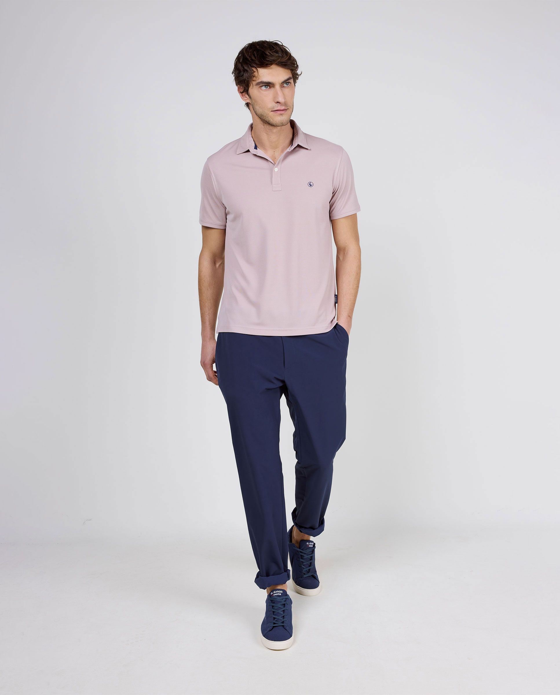 Polo de hombre de manga corta sepiia - El Ganso - Malva Malva-2