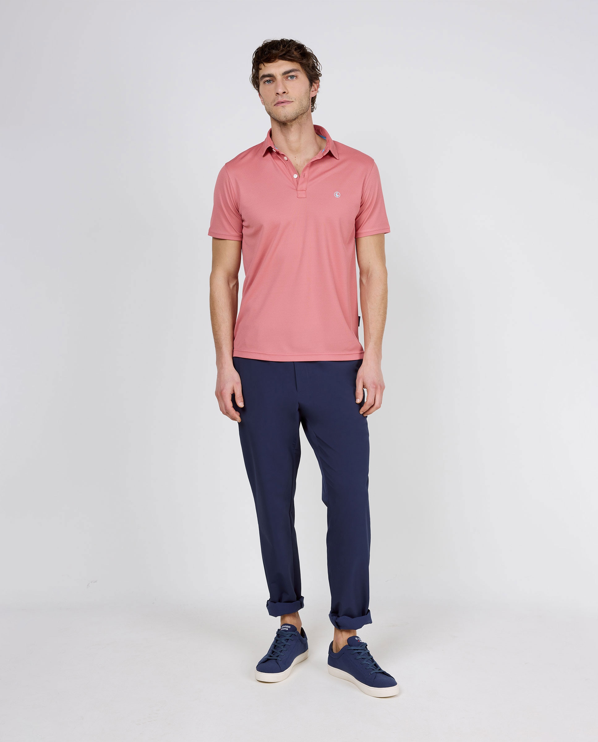 Polo de hombre de manga corta sepiia - El Ganso - Rojo Rojo-2