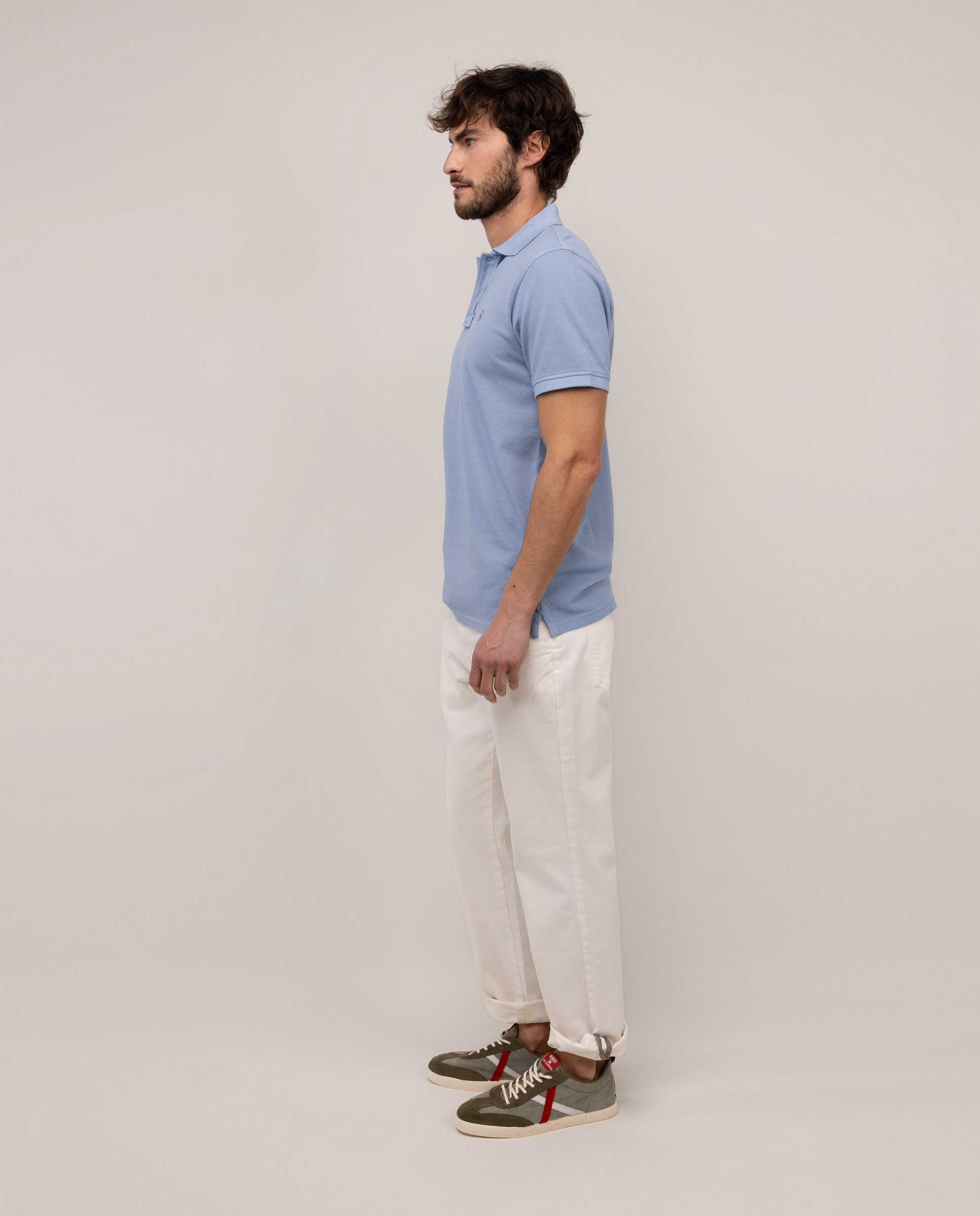 Polo piqué de hombre garment dyed - El Ganso - Azul celeste Azul celeste-3