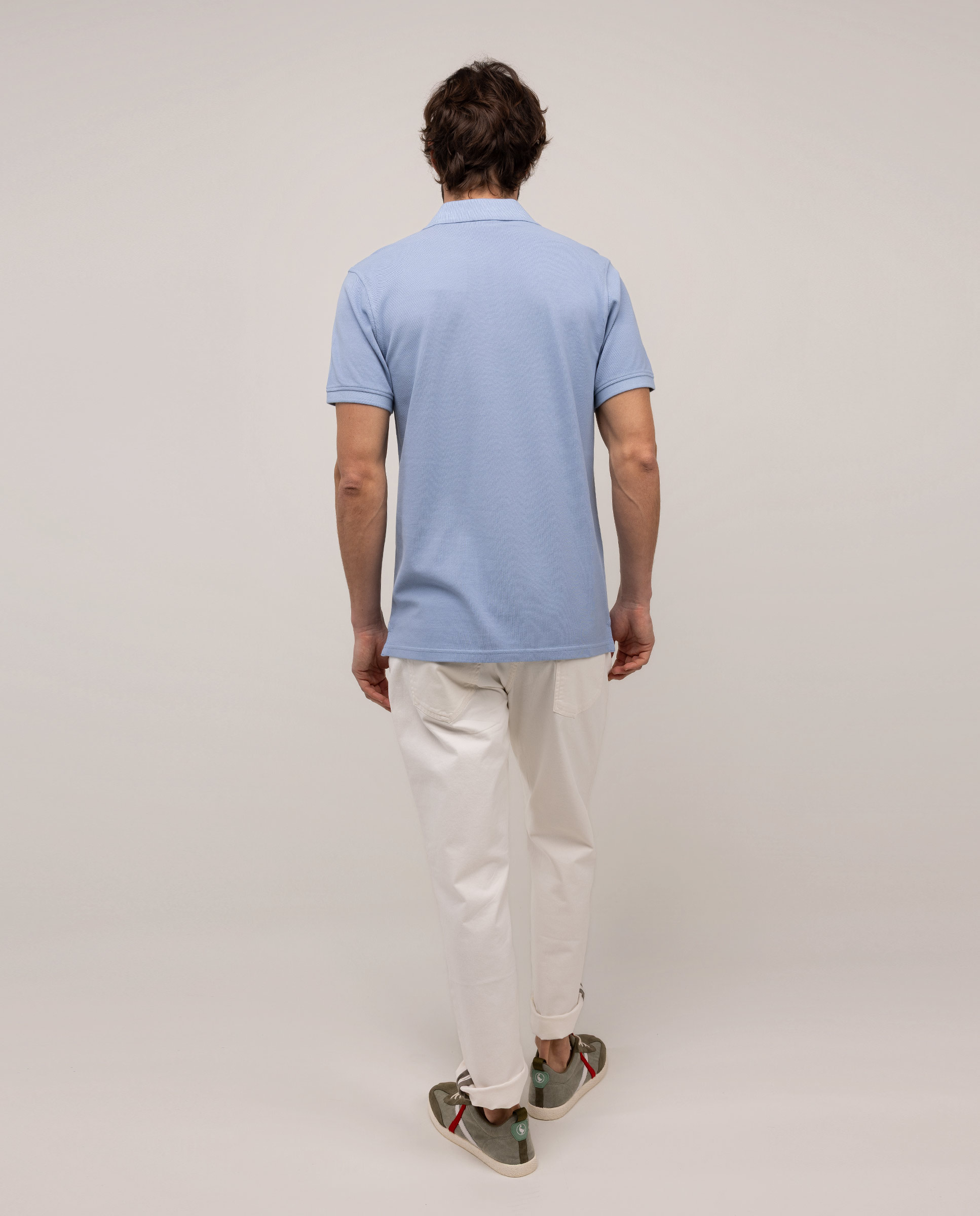 Polo piqué de hombre garment dyed - El Ganso - Azul celeste Azul celeste-4