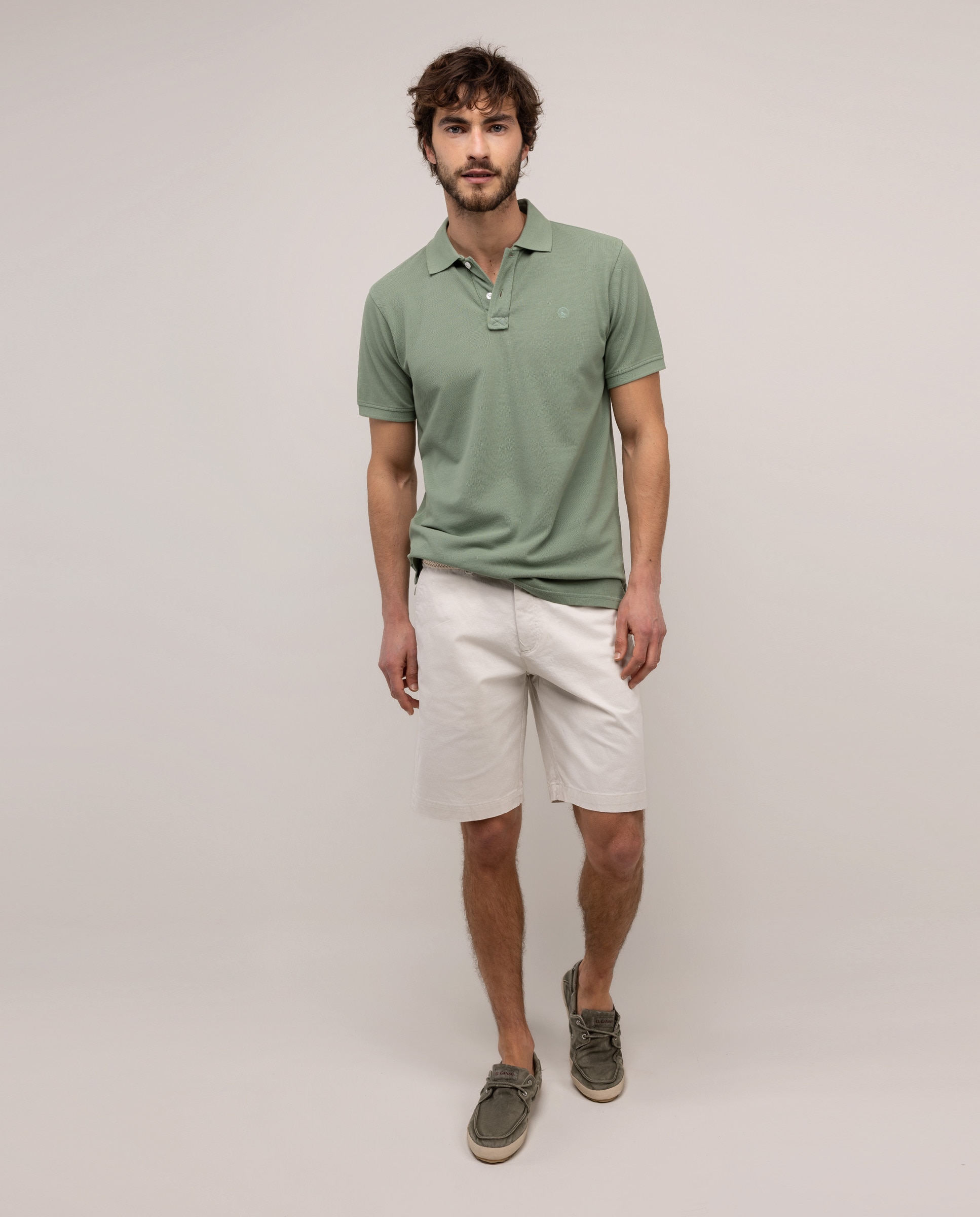 Polo piqué de hombre tinte garment dyed - El Ganso - Verde oscuro Verde-2