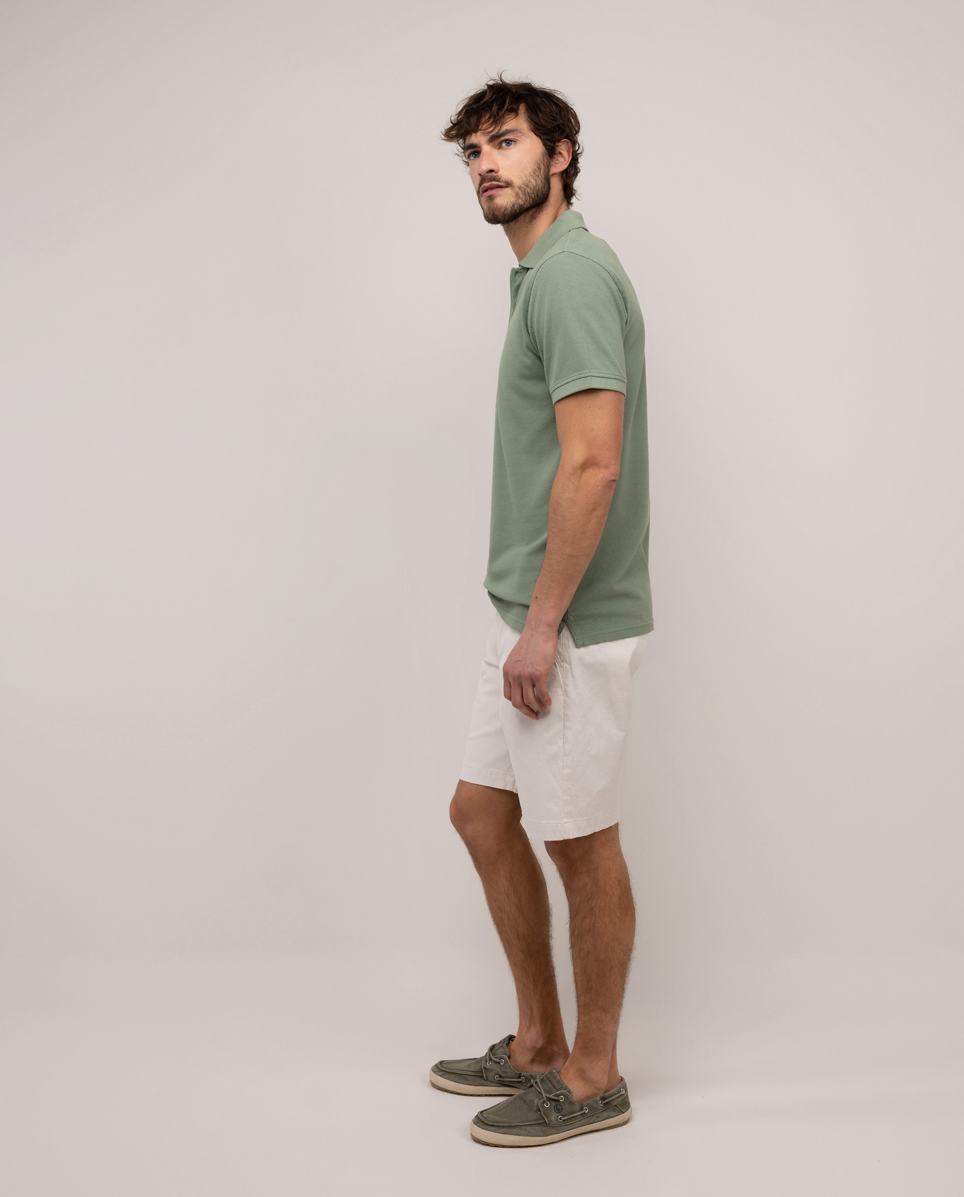 Polo piqué de hombre tinte garment dyed - El Ganso - Verde oscuro Verde-3