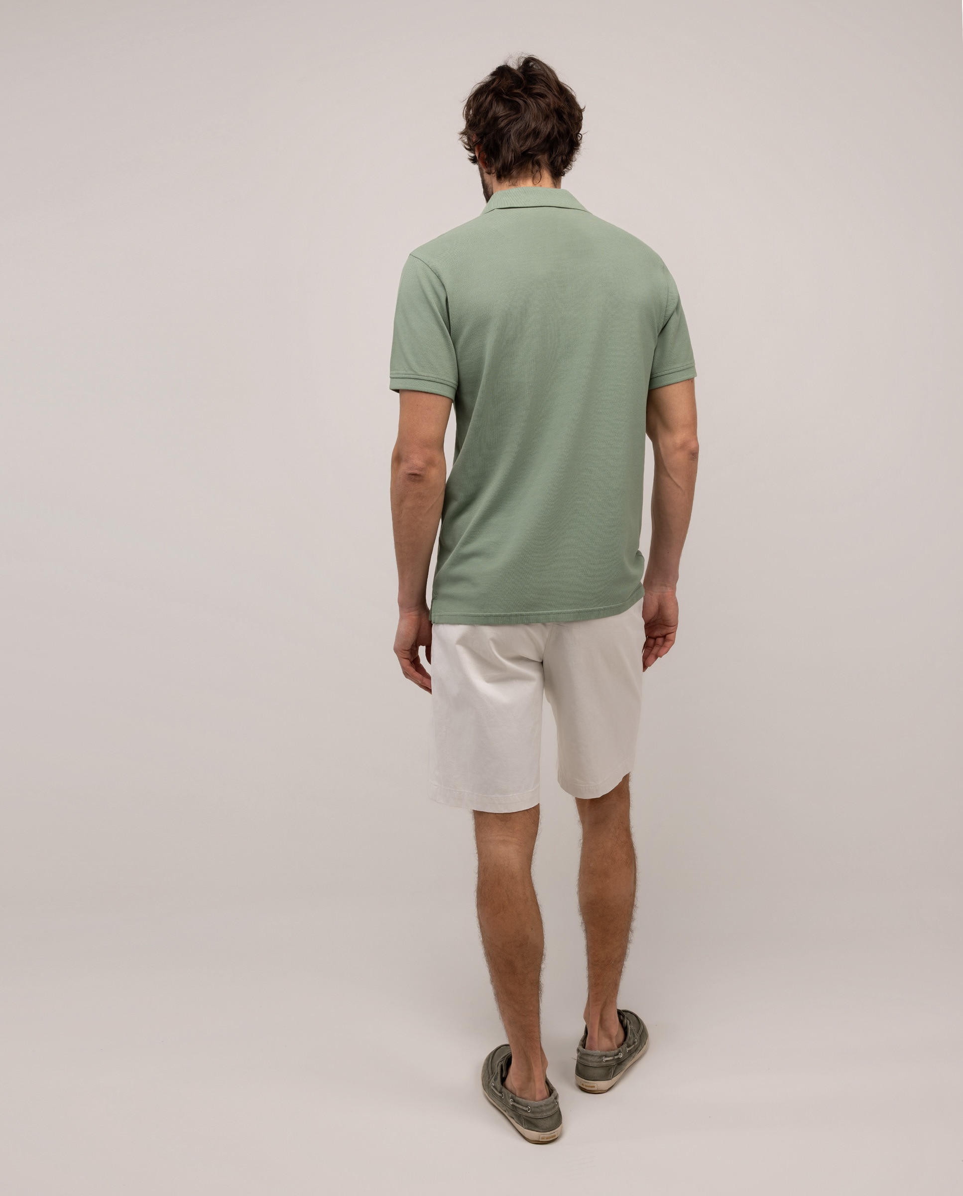 Polo piqué de hombre tinte garment dyed - El Ganso - Verde oscuro Verde-4