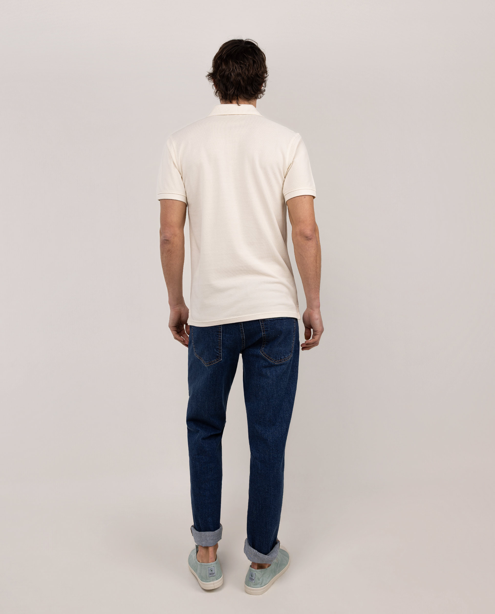 Polo piqué de hombre garment dyed - El Ganso - Crudo Crudo-2