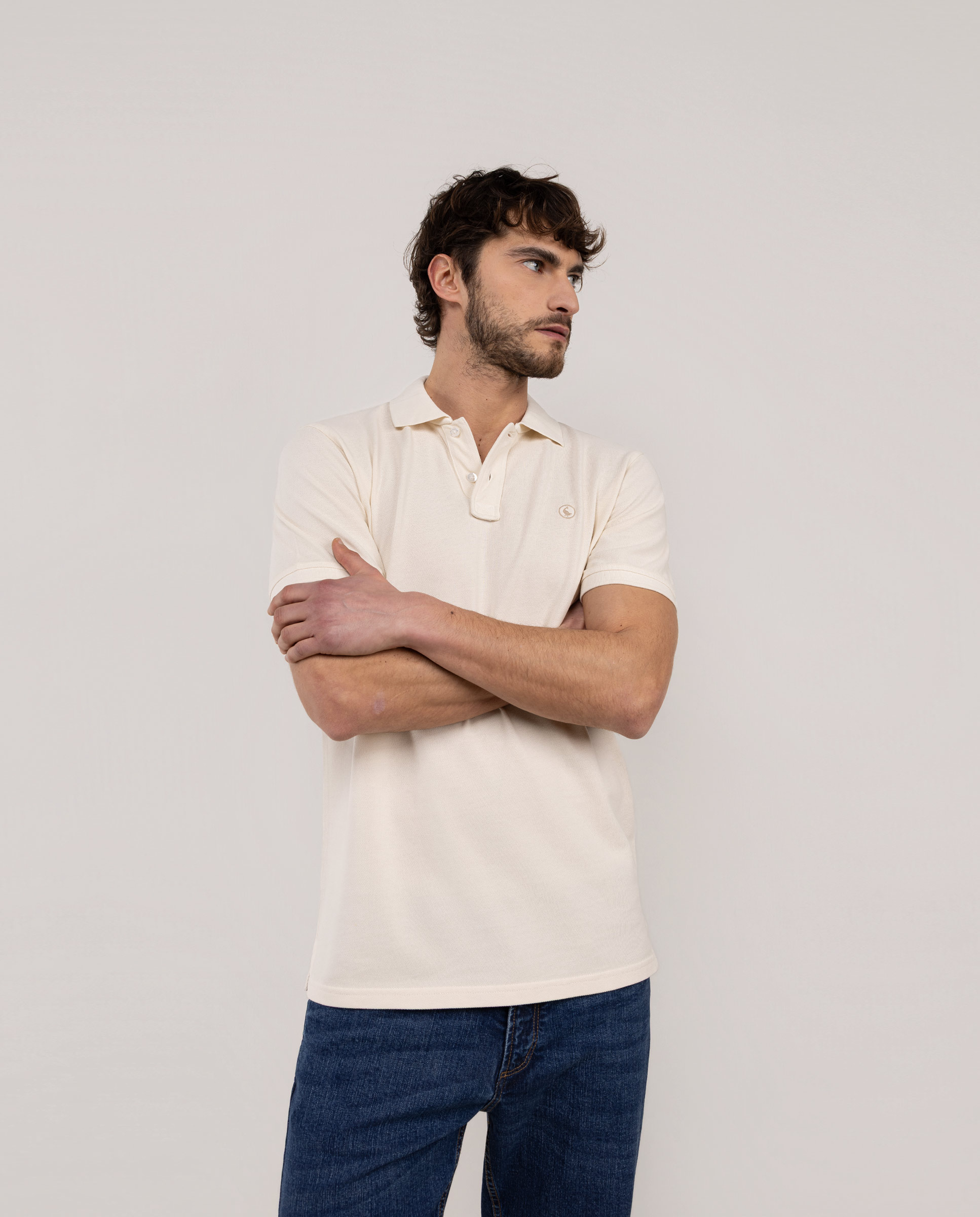 Polo piqué de hombre garment dyed - El Ganso - Crudo Crudo-4