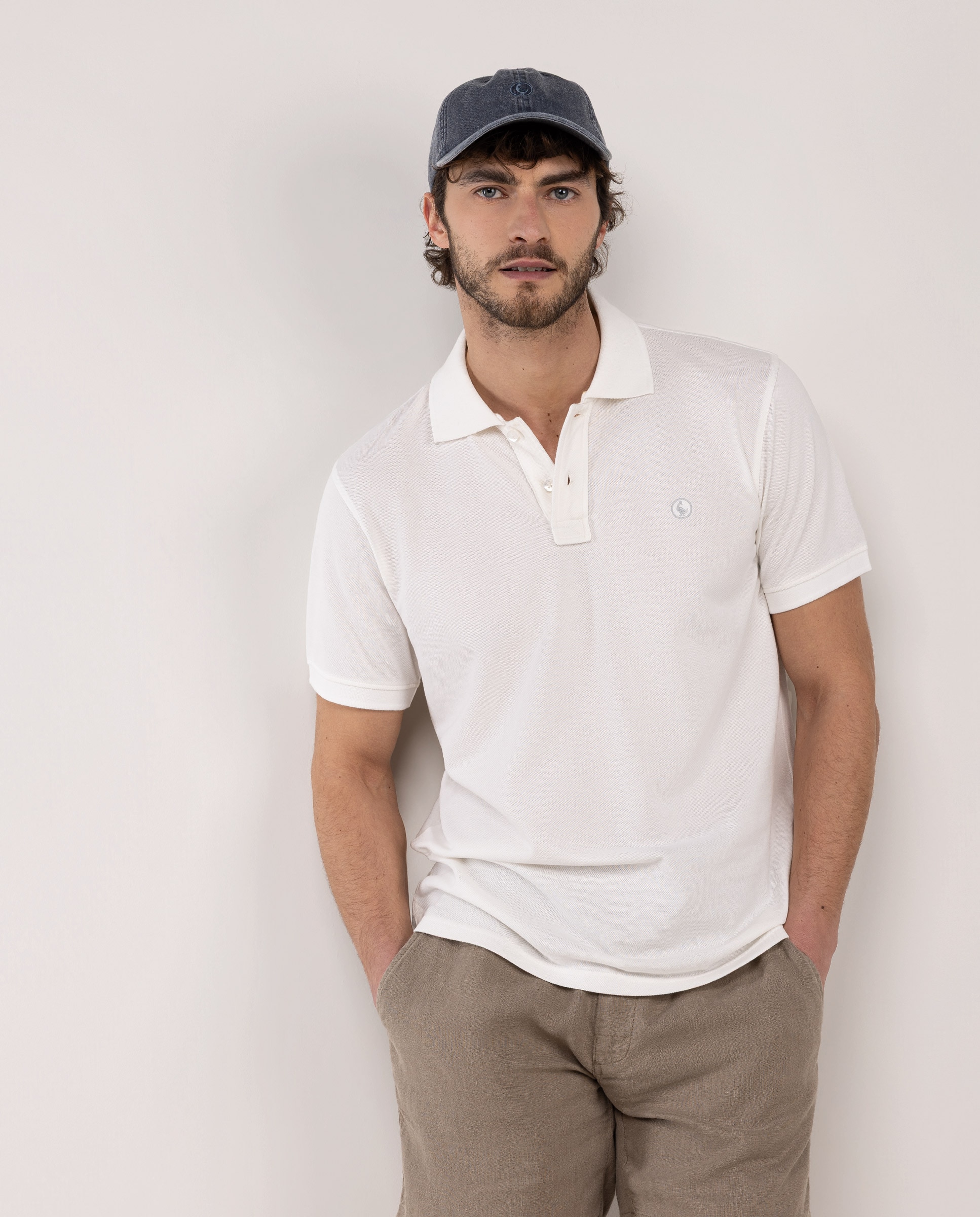 Polo piqué de hombre tinte garment dyed - El Ganso - Blanco Blanco-1