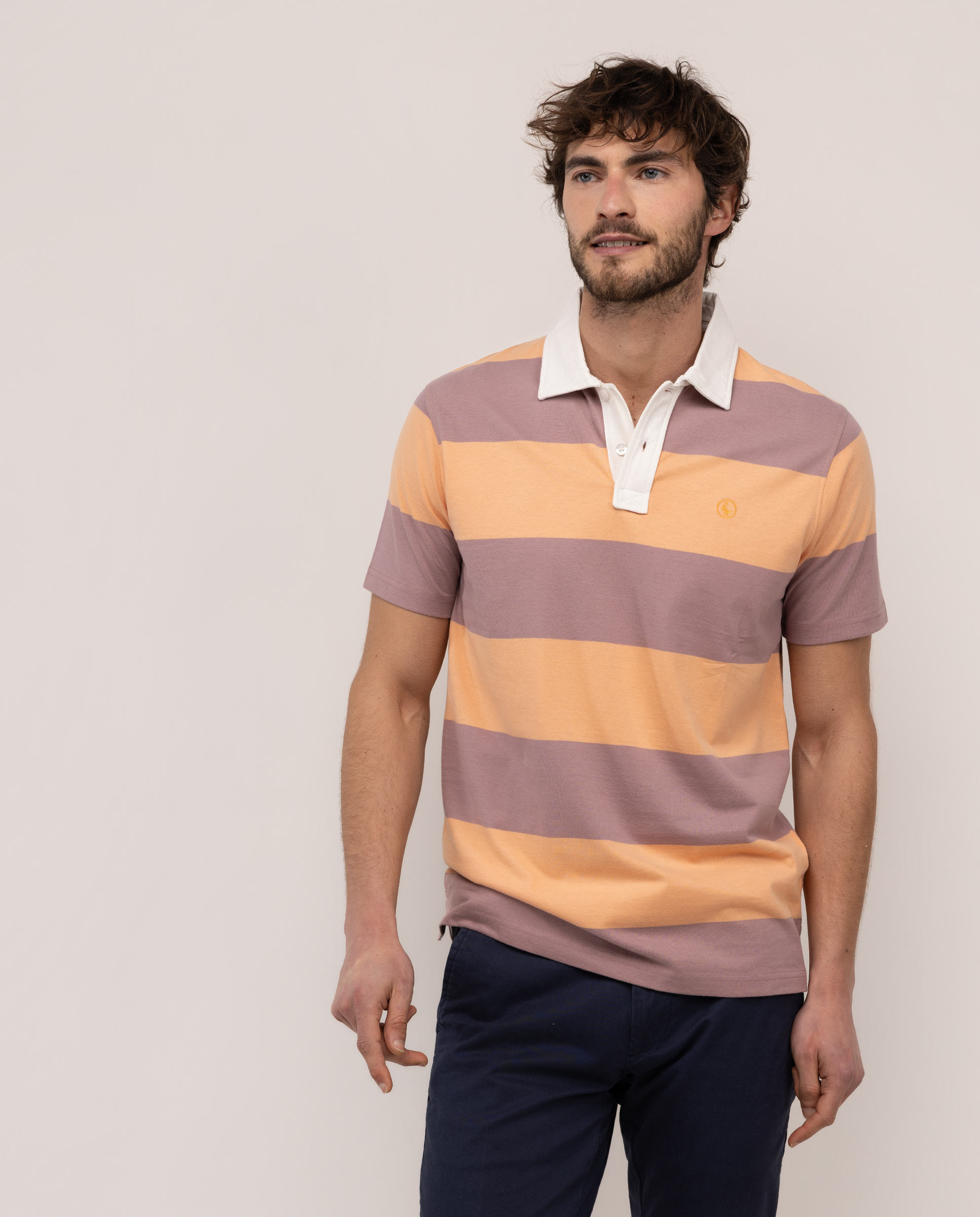 Imagen 0 de Polo rugby de hombre de manga corta Naranja