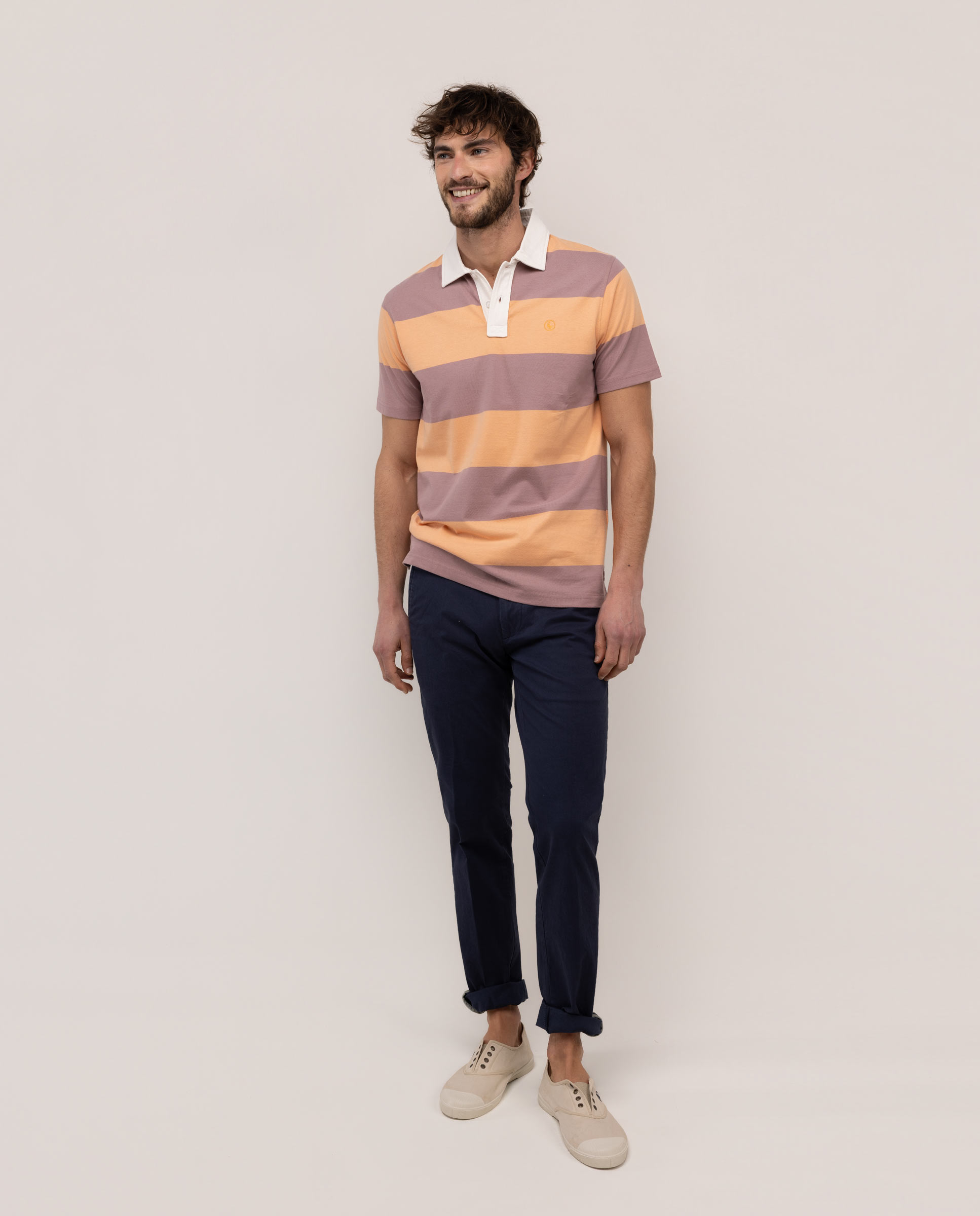 Polo rugby de hombre de manga corta - El Ganso - Naranja Naranja-2