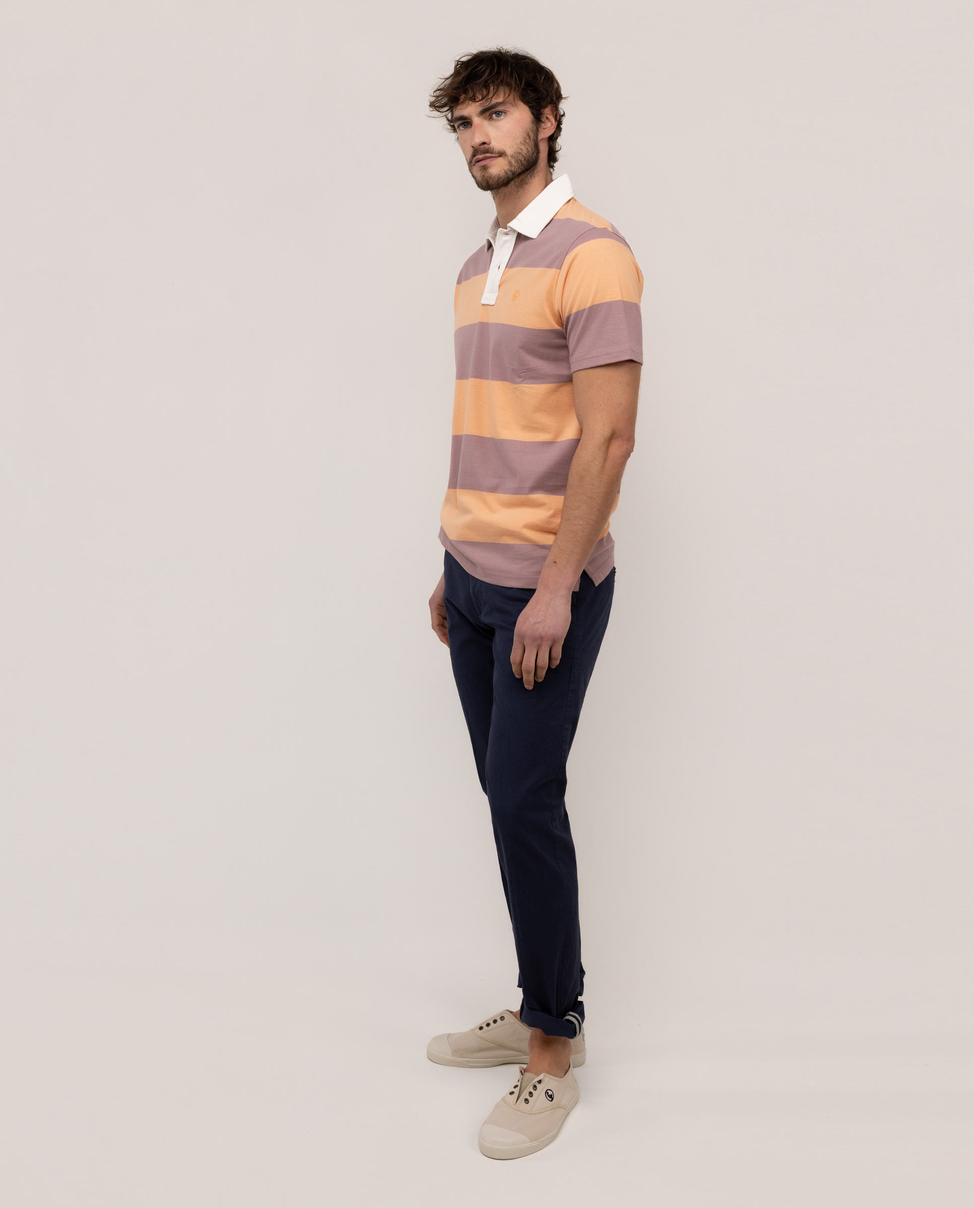 Polo rugby de hombre de manga corta - El Ganso - Naranja Naranja-3