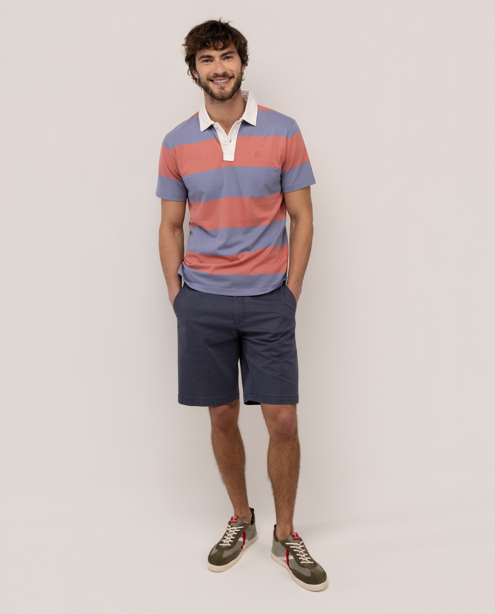 Polo rugby de hombre de manga corta - El Ganso - Rojo Rojo-2