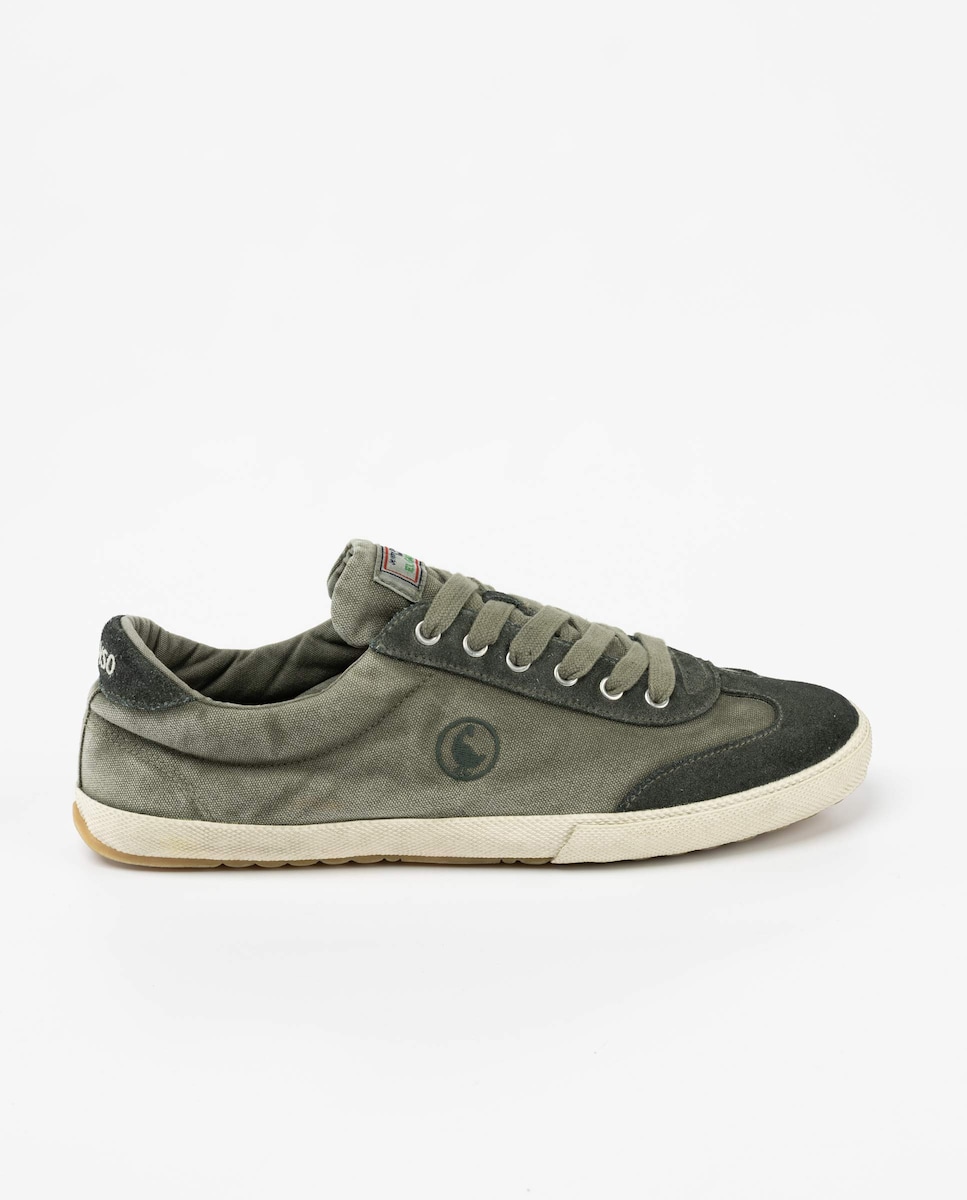 Zapatilla match garment dyed de hombre lisa Kaki