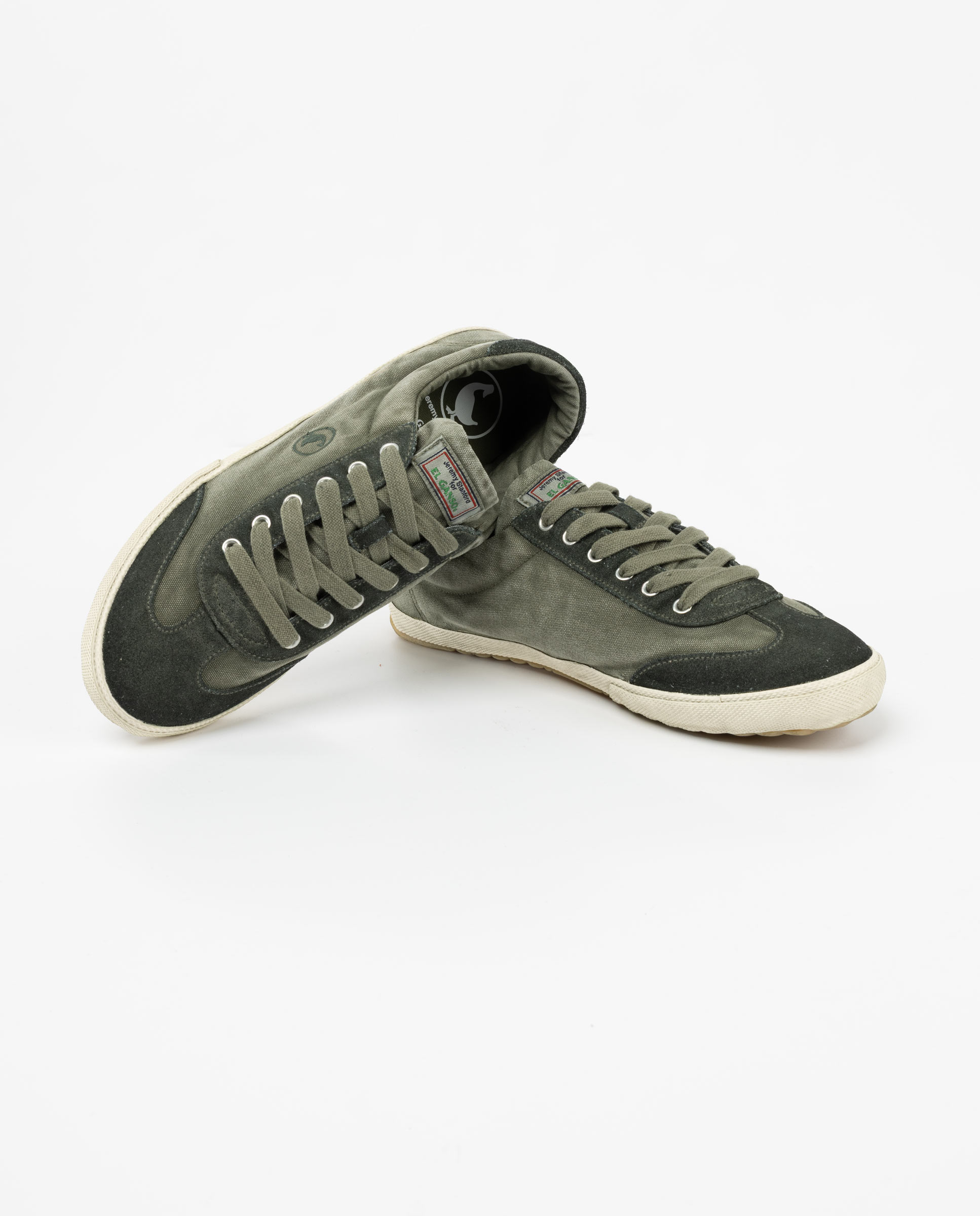 Zapatilla match garment dyed de hombre lisa - El Ganso - Kaki Kaki-2