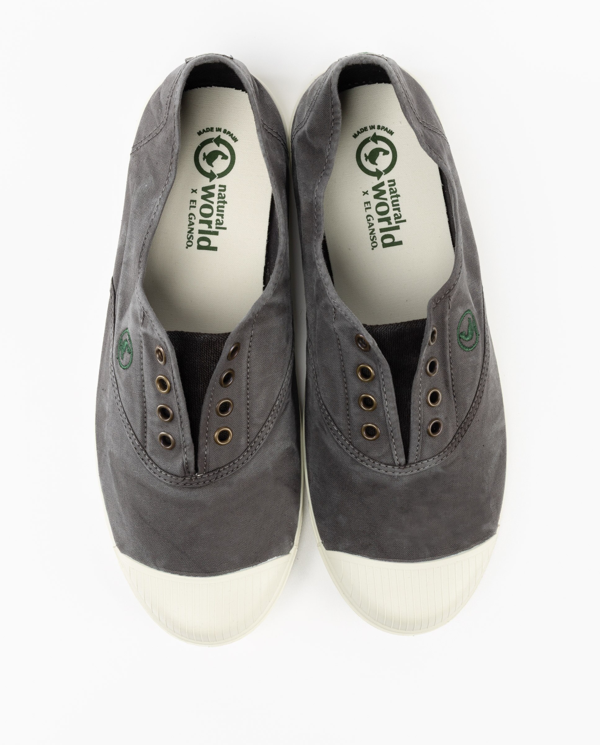 Zapatilla de hombre natural world lisa - El Ganso - Gris oscuro Gris oscuro-2