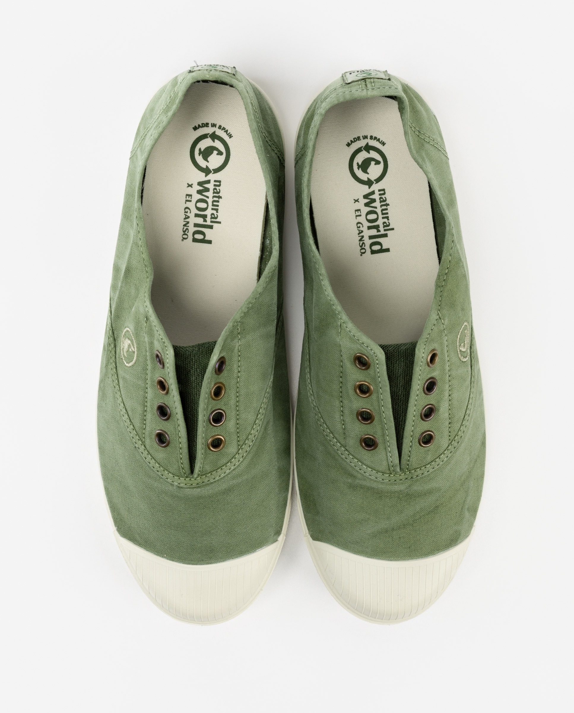 Zapatilla de hombre natural world lisa - El Ganso - Verde Verde-2