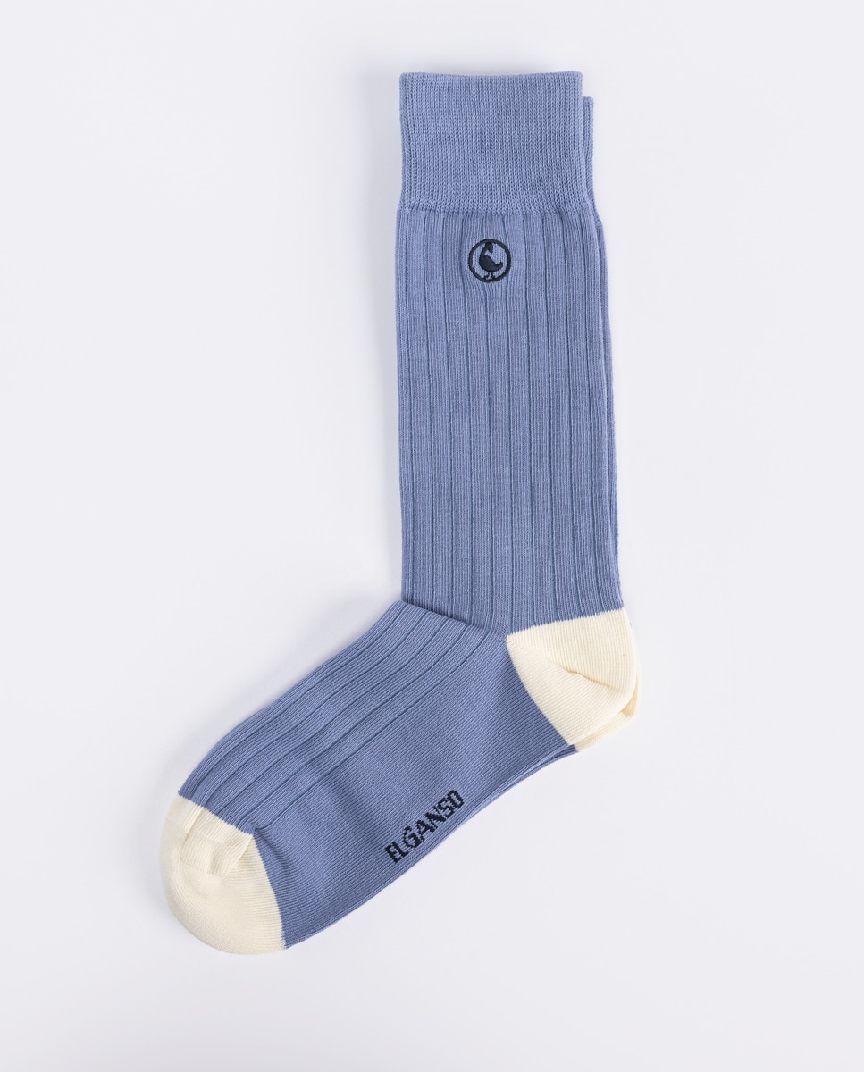 Alto de hombre liso - El Ganso - Azul / Blanco Azul / Blanco-1