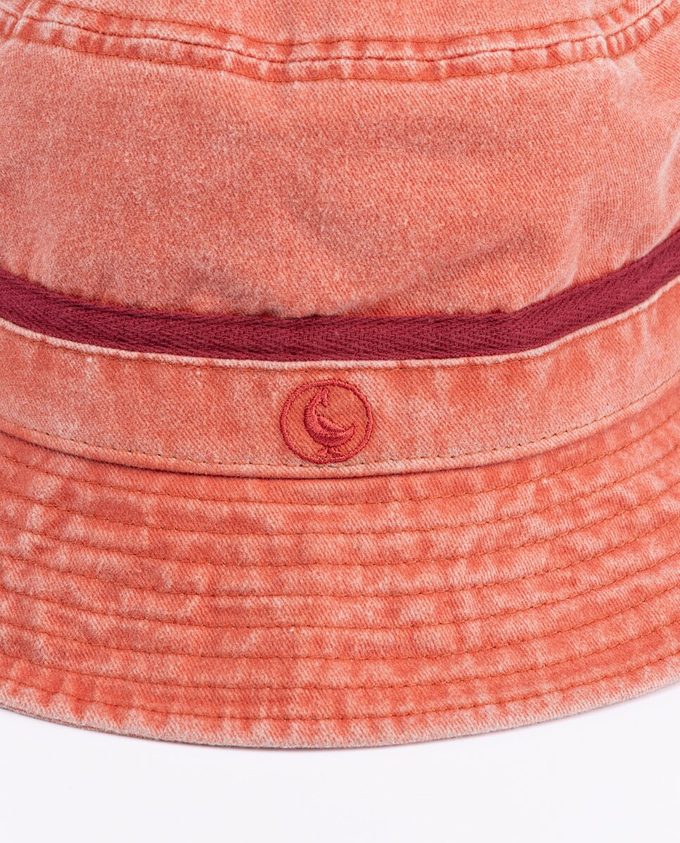 Gorro de hombre canvas washed - El Ganso - Crudo Rojo-3