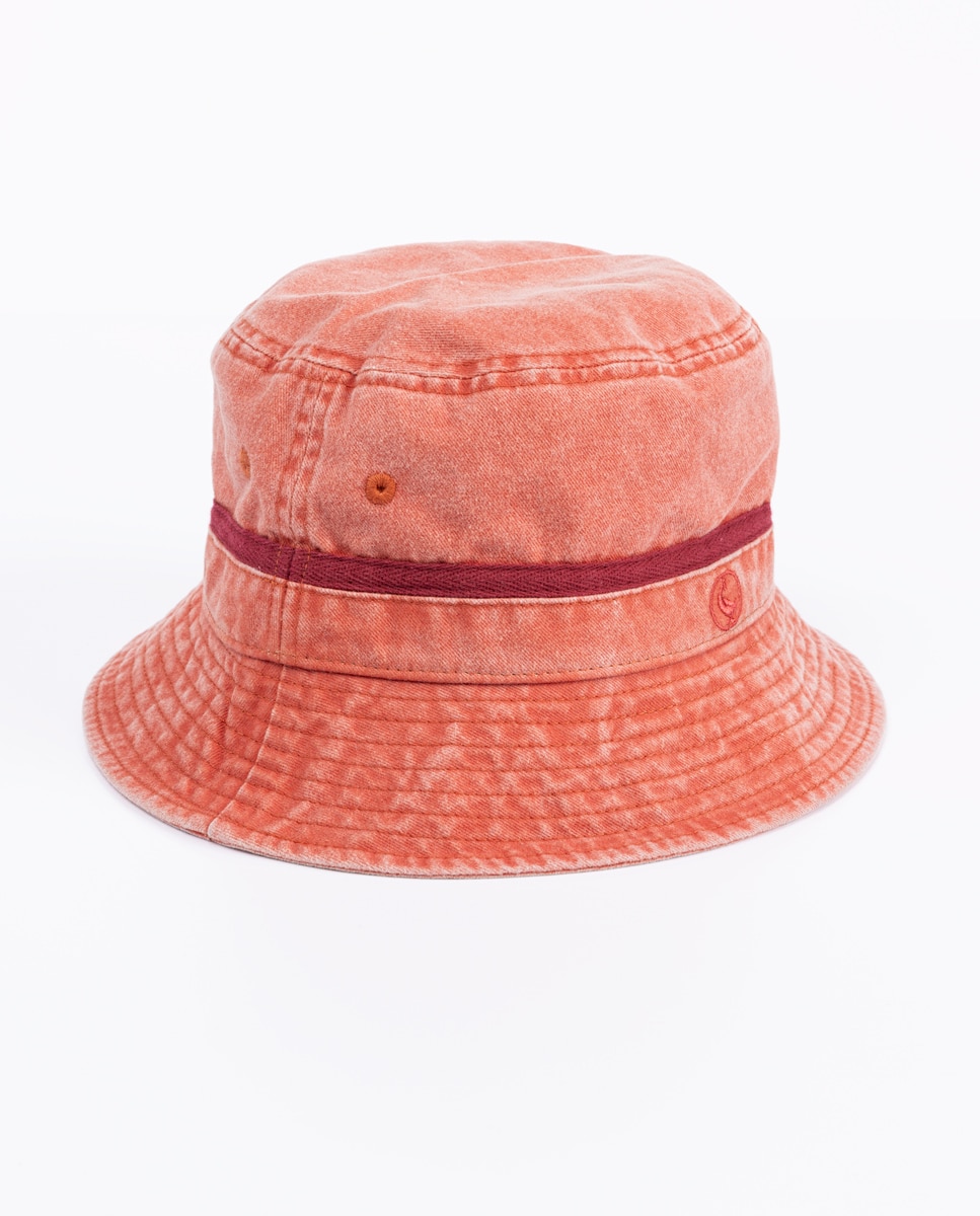 Gorro de hombre canvas washed - El Ganso - Crudo Rojo-2