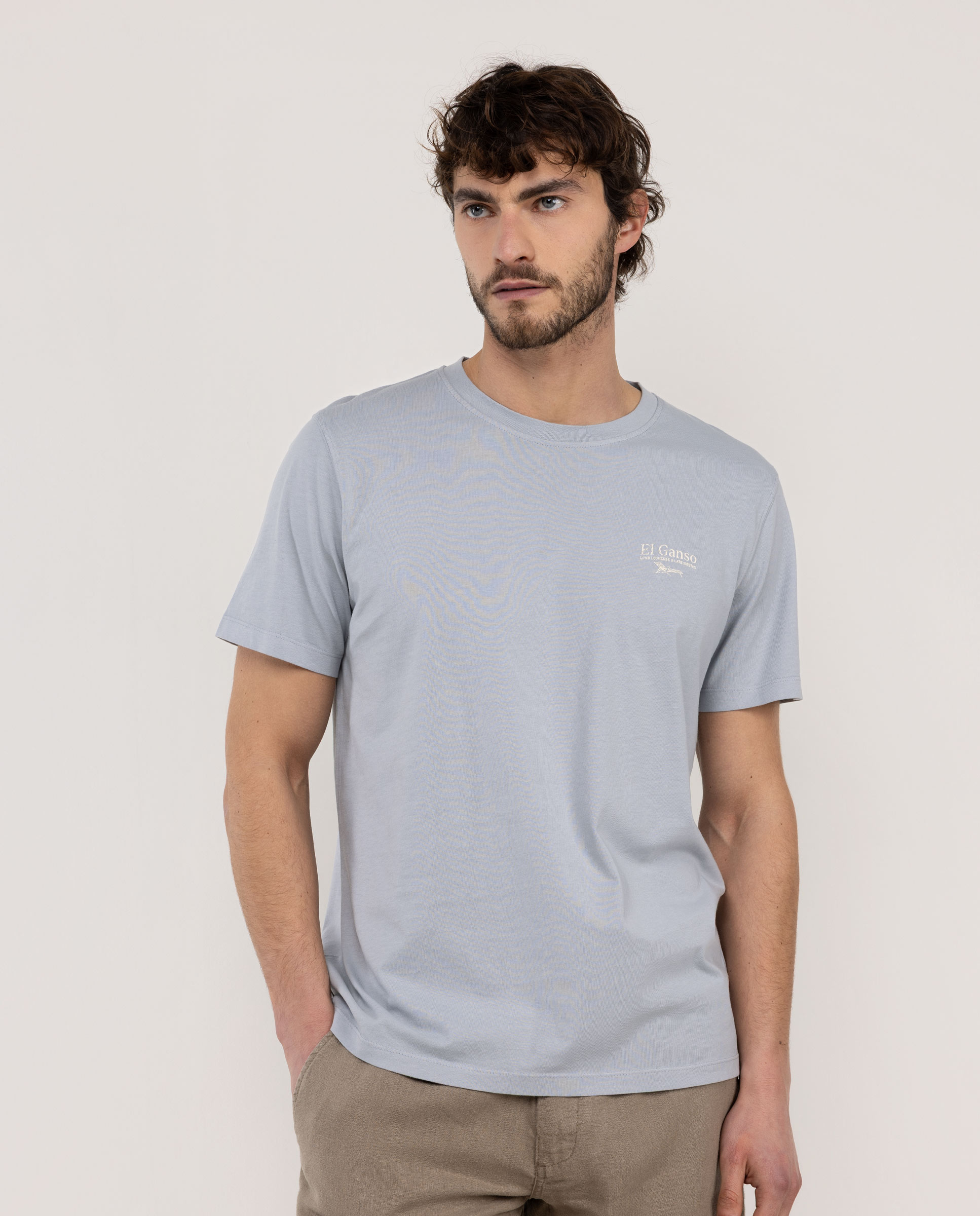 Imagen 0 de Camiseta de manga corta de hombre hamacas Azul claro