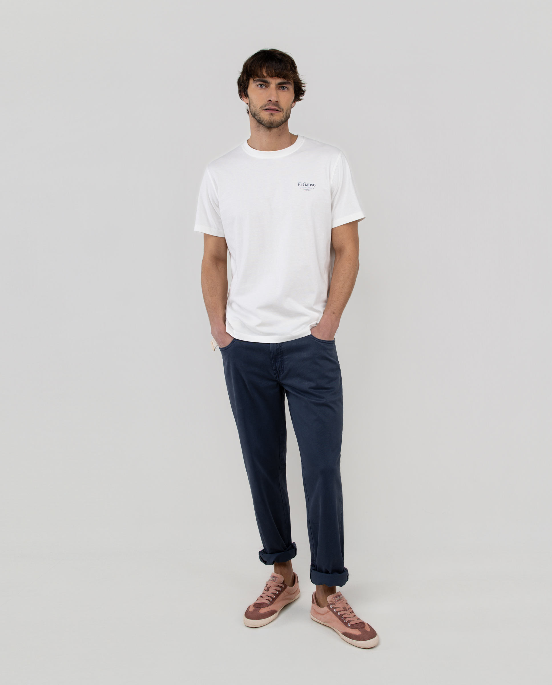 Camiseta de manga corta de hombre peces - El Ganso - Blanco Blanco-2
