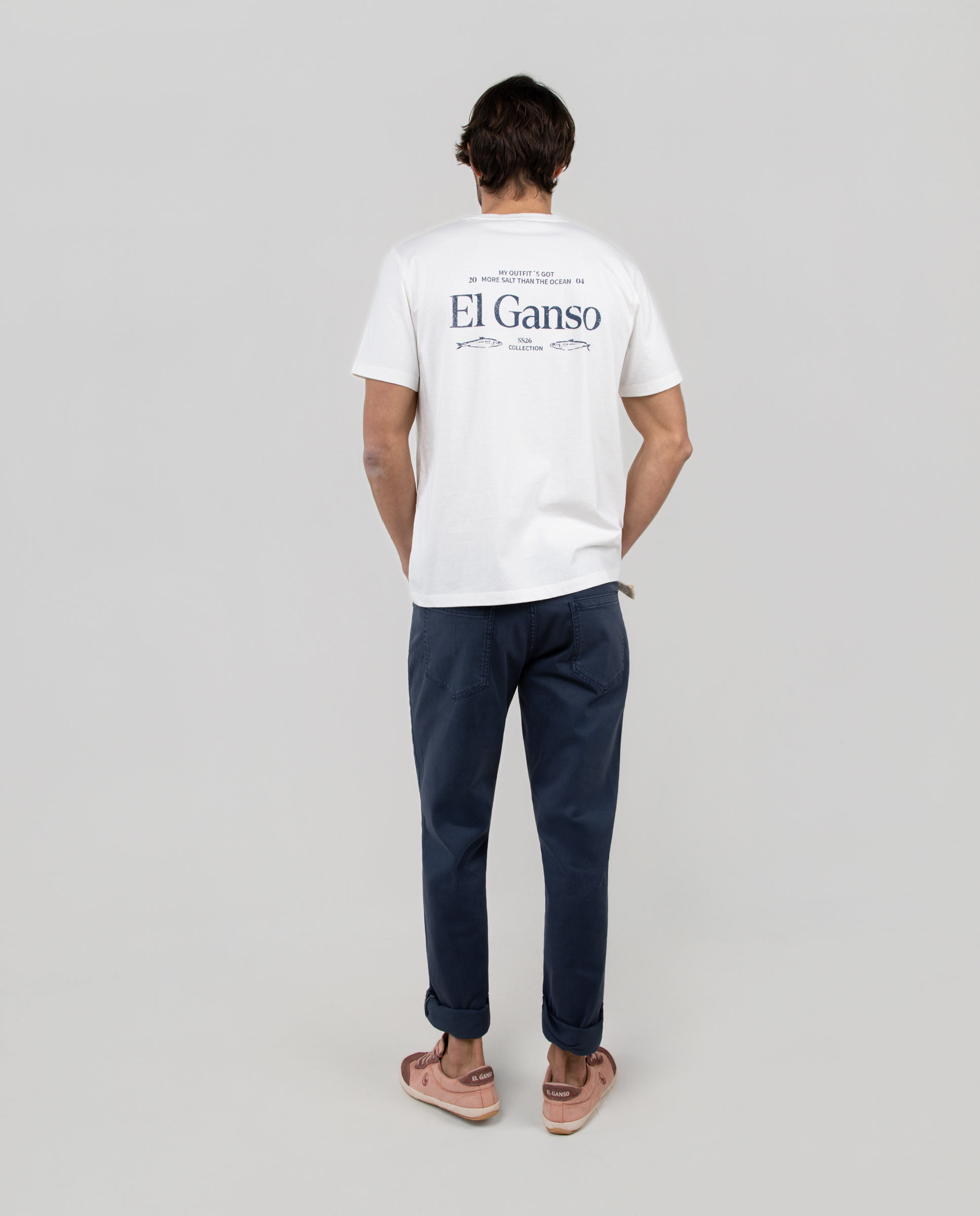 Camiseta de manga corta de hombre peces - El Ganso - Blanco Blanco-4