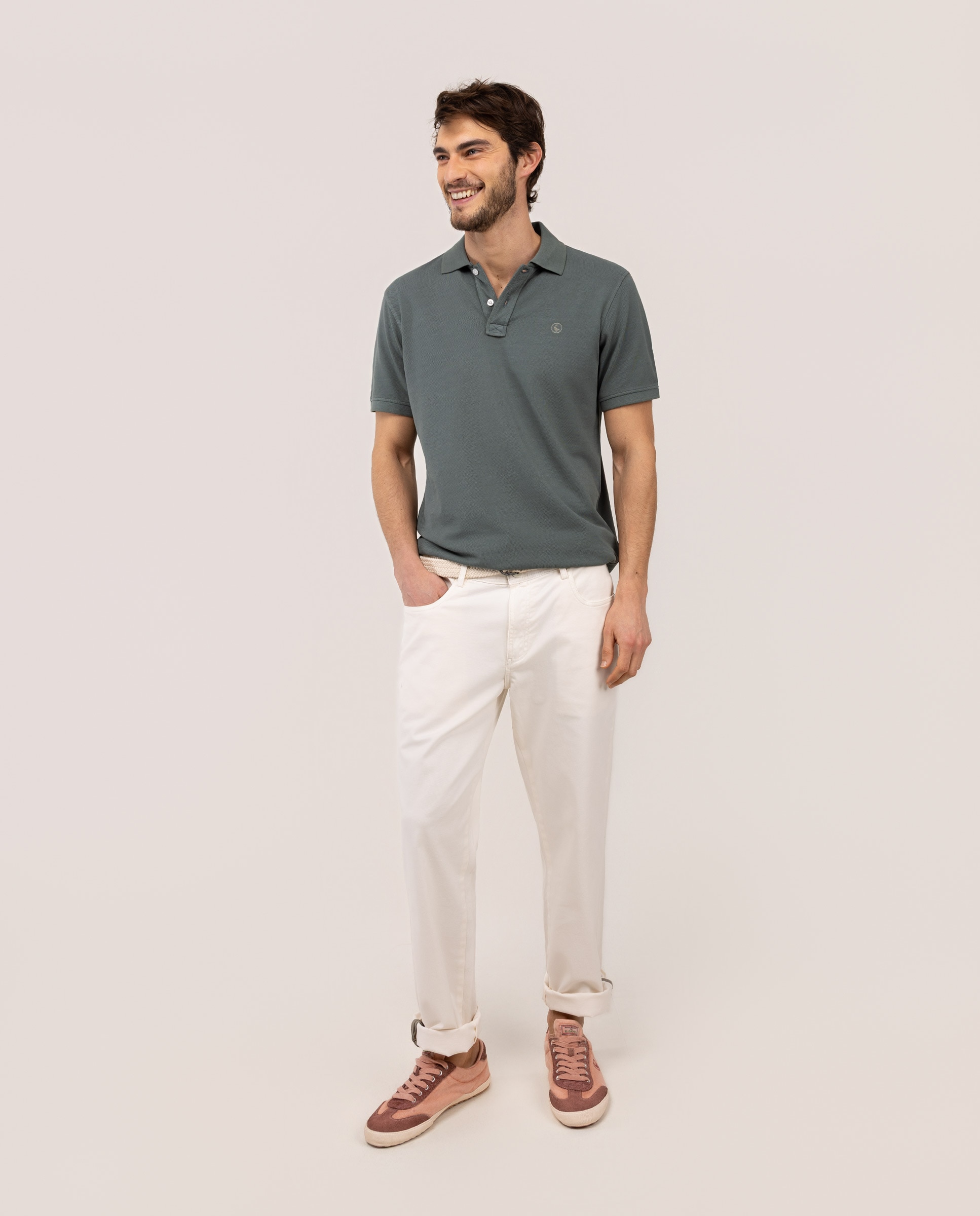 Polo piqué de hombre tinte garment dyed - El Ganso - Verde oscuro Verde oscuro-2