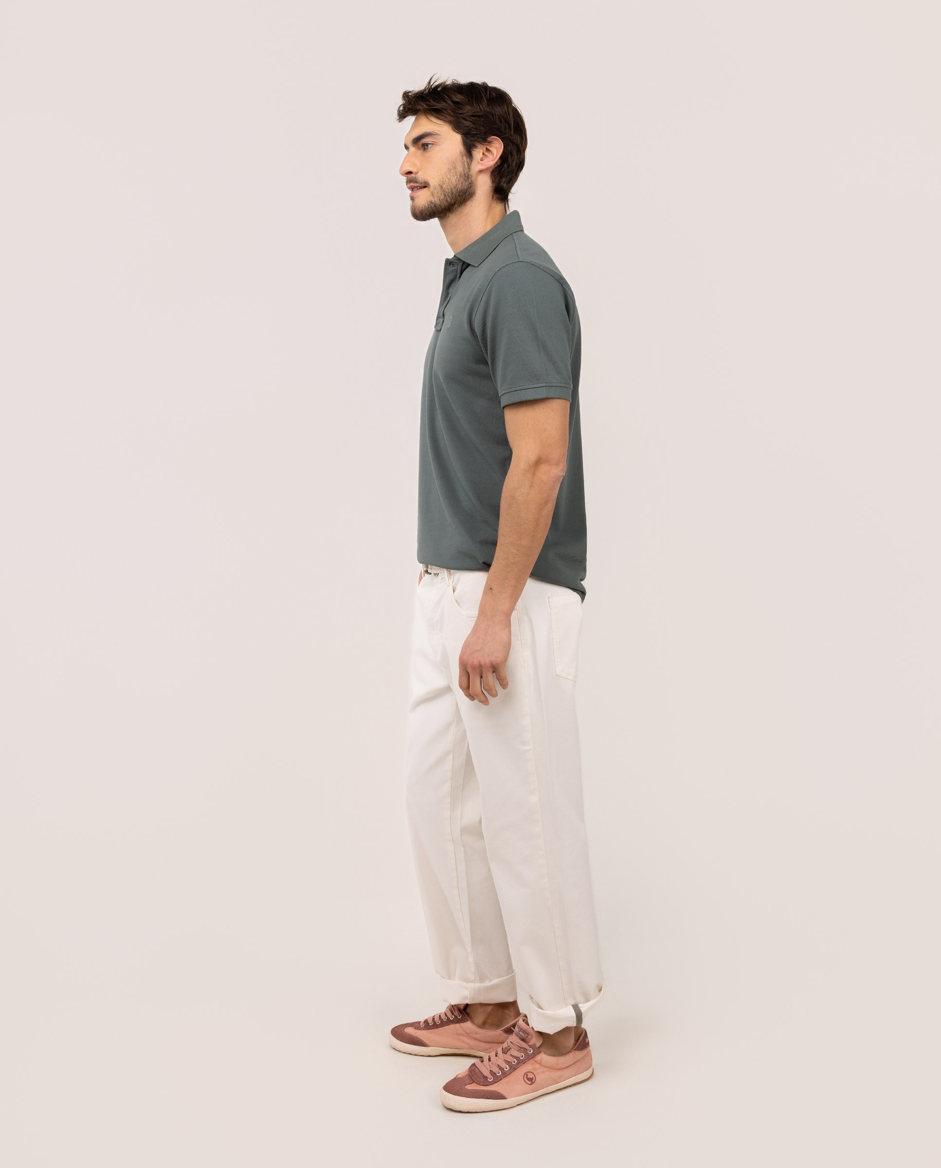 Polo piqué de hombre tinte garment dyed - El Ganso - Verde oscuro Verde oscuro-3