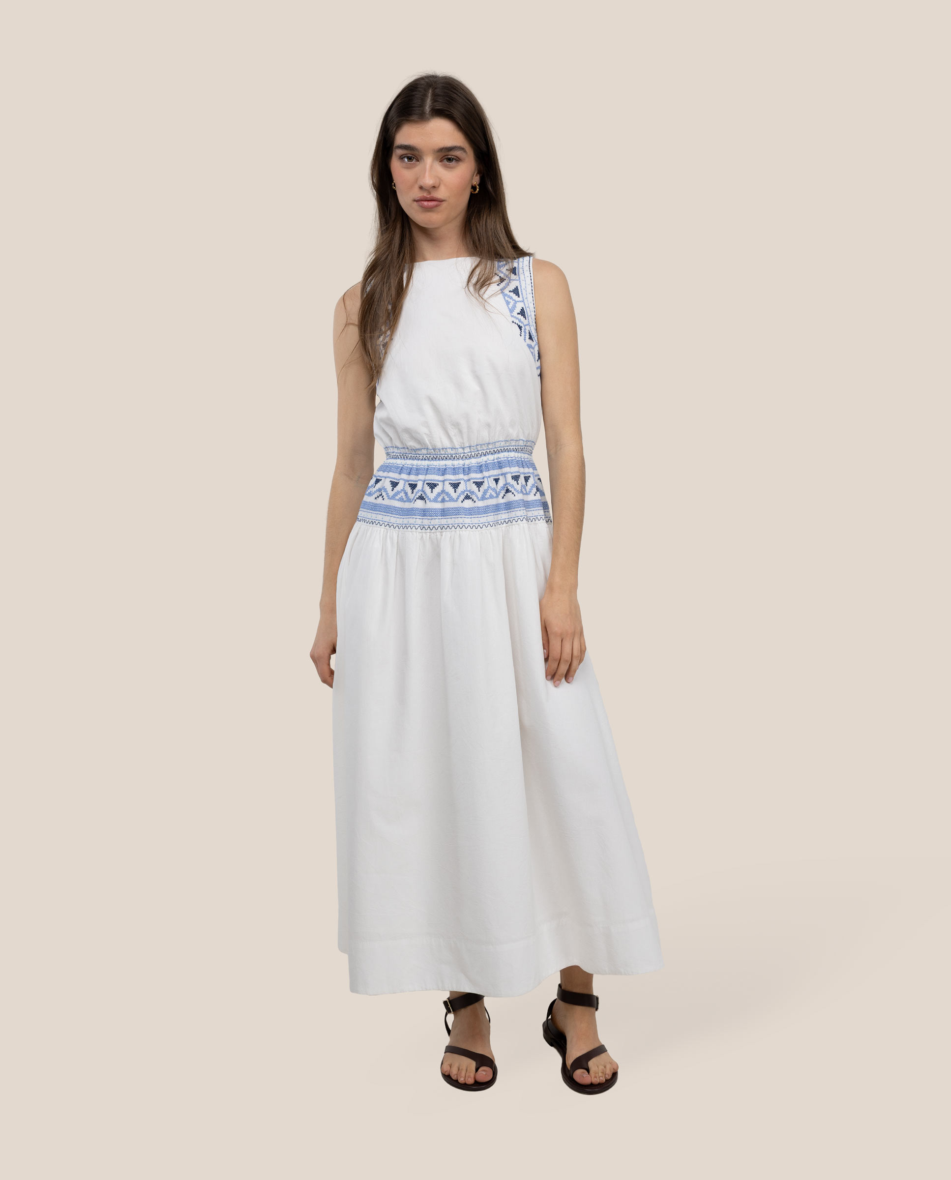 El Ganso - Vestido largo de bordados de mujer maria.