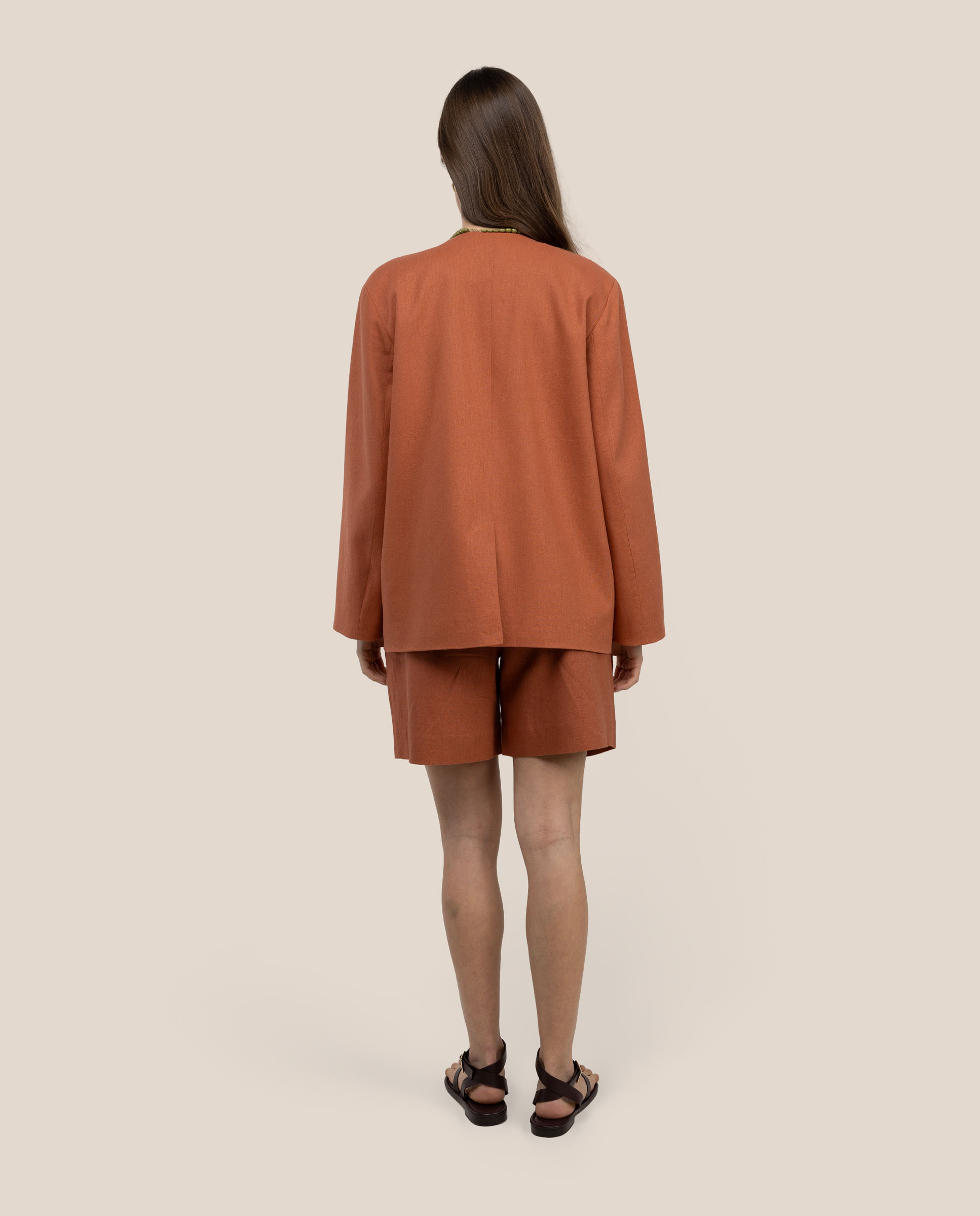 Blazer liso de mujer gaia - El Ganso - Rojo Teja Rojo Teja-4