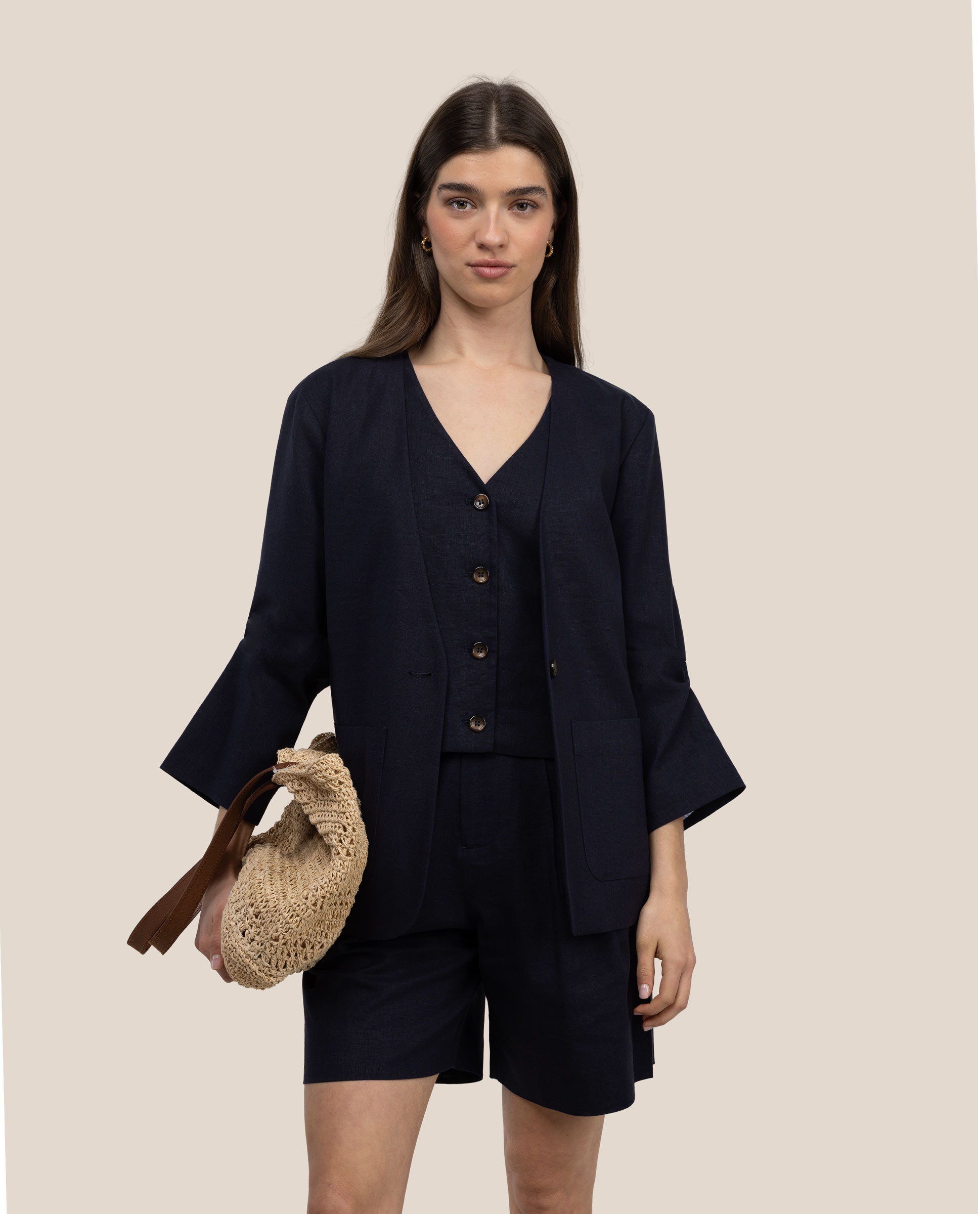 Blazer liso de mujer gaia - El Ganso - Azul marino Azul marino-1