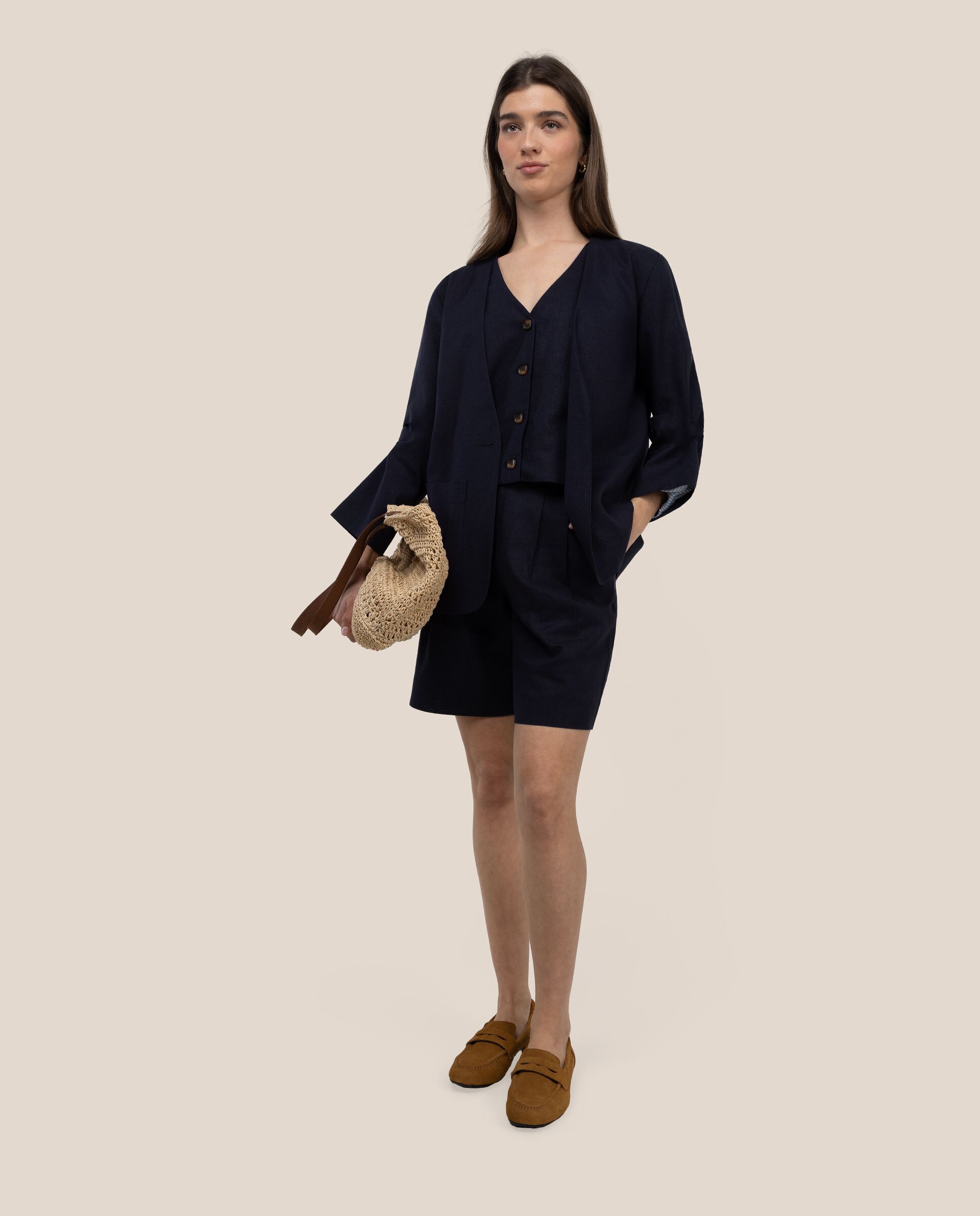 Blazer liso de mujer gaia - El Ganso - Azul marino Azul marino-2