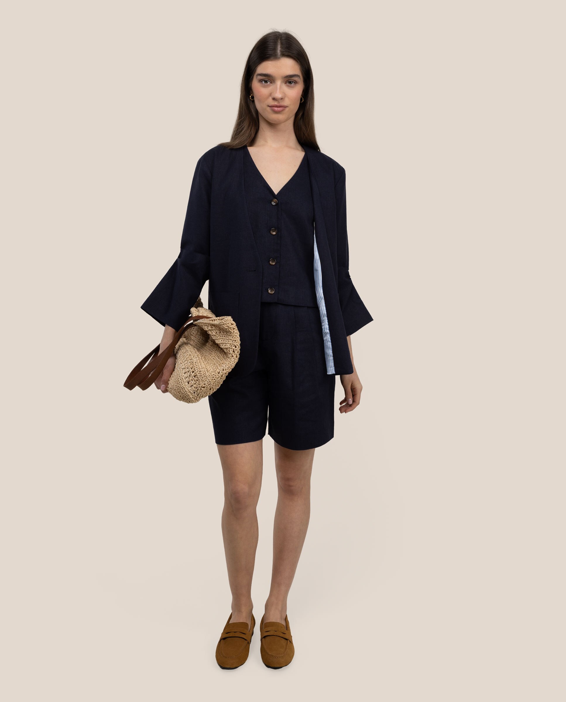Blazer liso de mujer gaia - El Ganso - Azul marino Azul marino-3