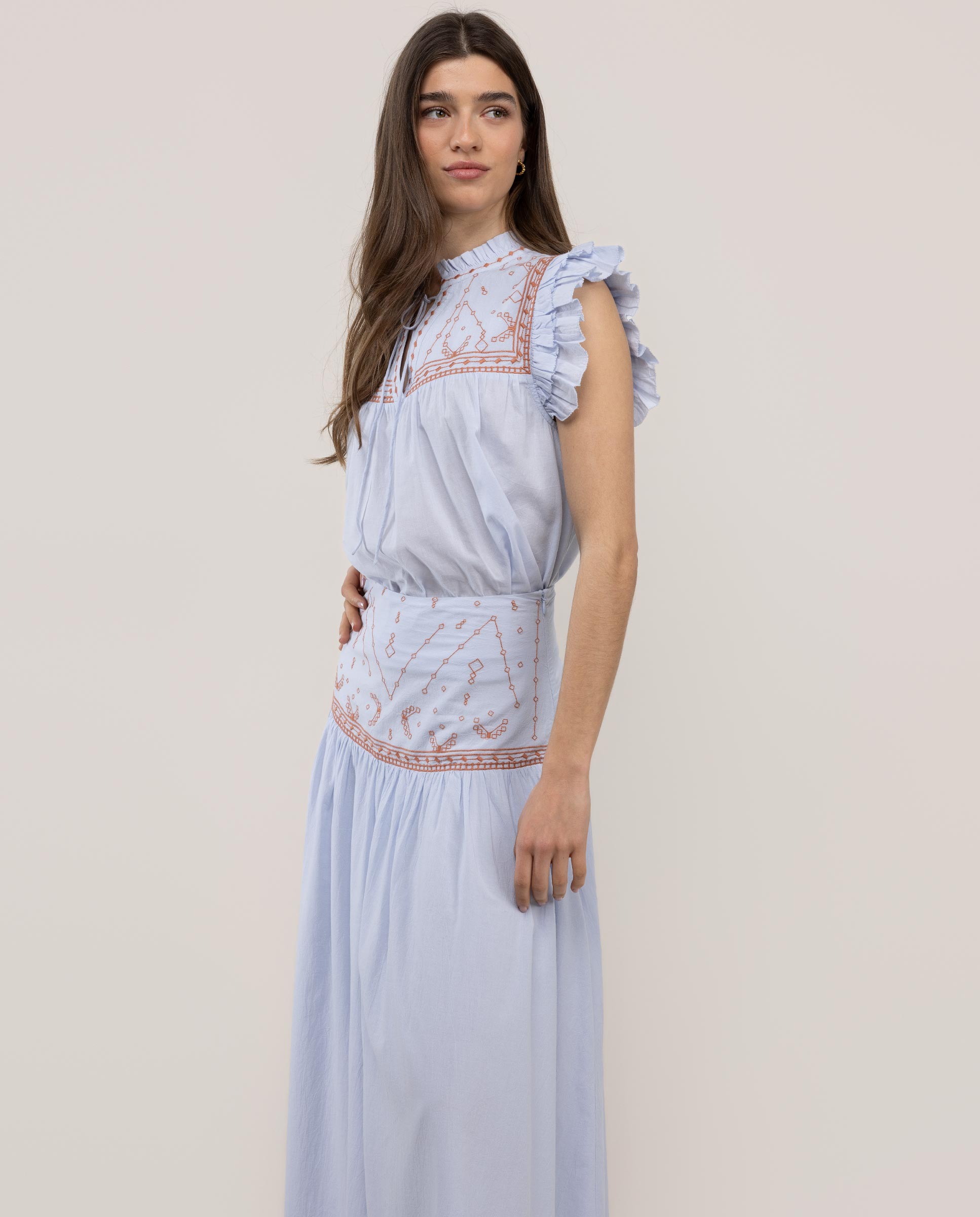 Falda larga de mujer manuela - El Ganso - Azul Azul-2