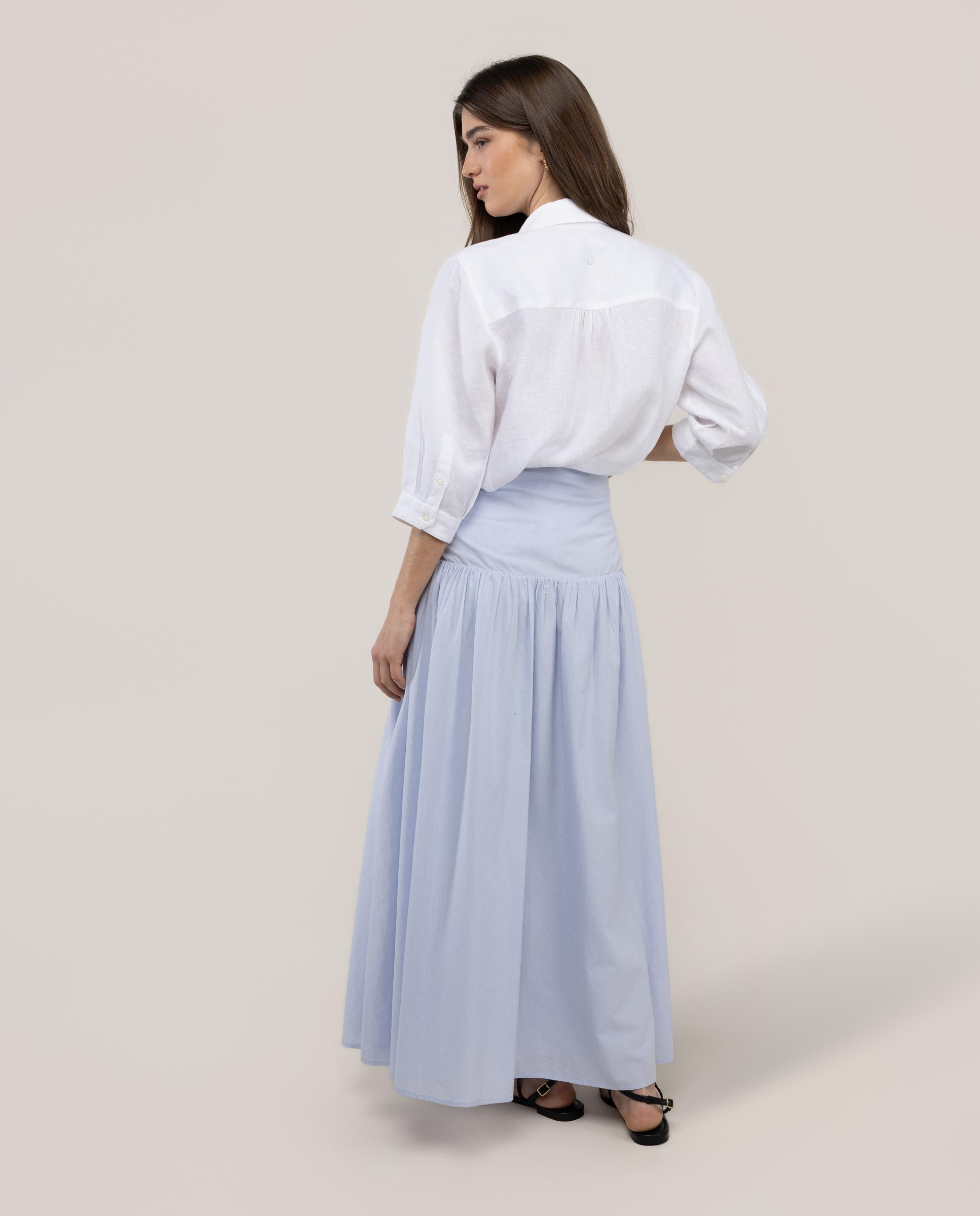 Falda larga de mujer manuela - El Ganso - Azul Azul-3