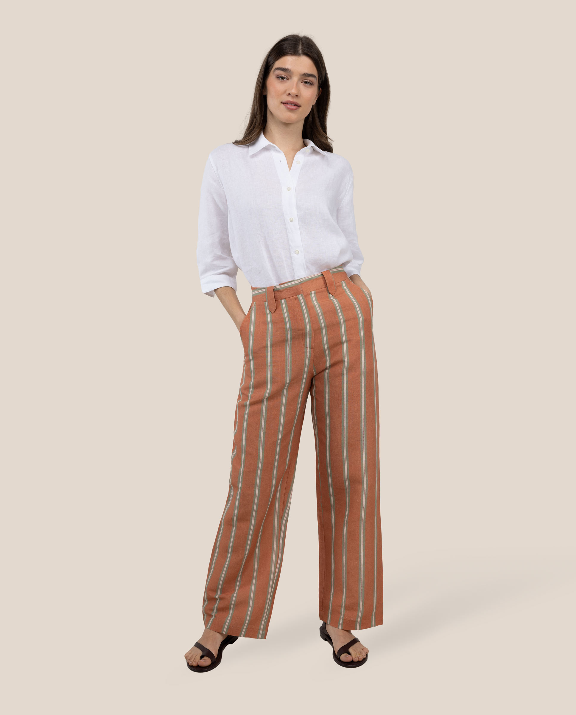 Pantalon de rayas de mujer catalina - El Ganso - Rojo Rojo-1