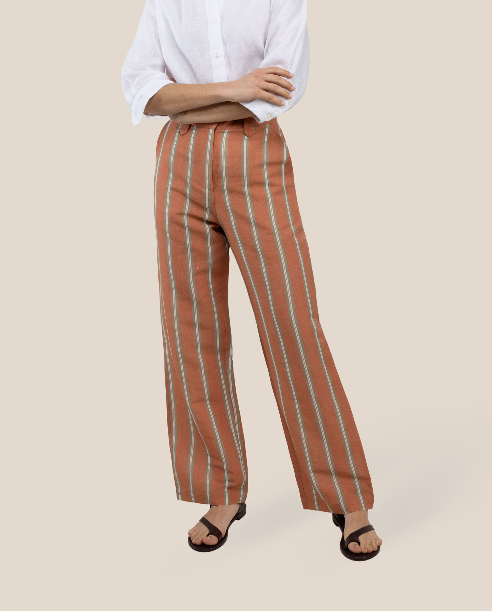 Pantalon de rayas de mujer catalina - El Ganso - Rojo Rojo-2