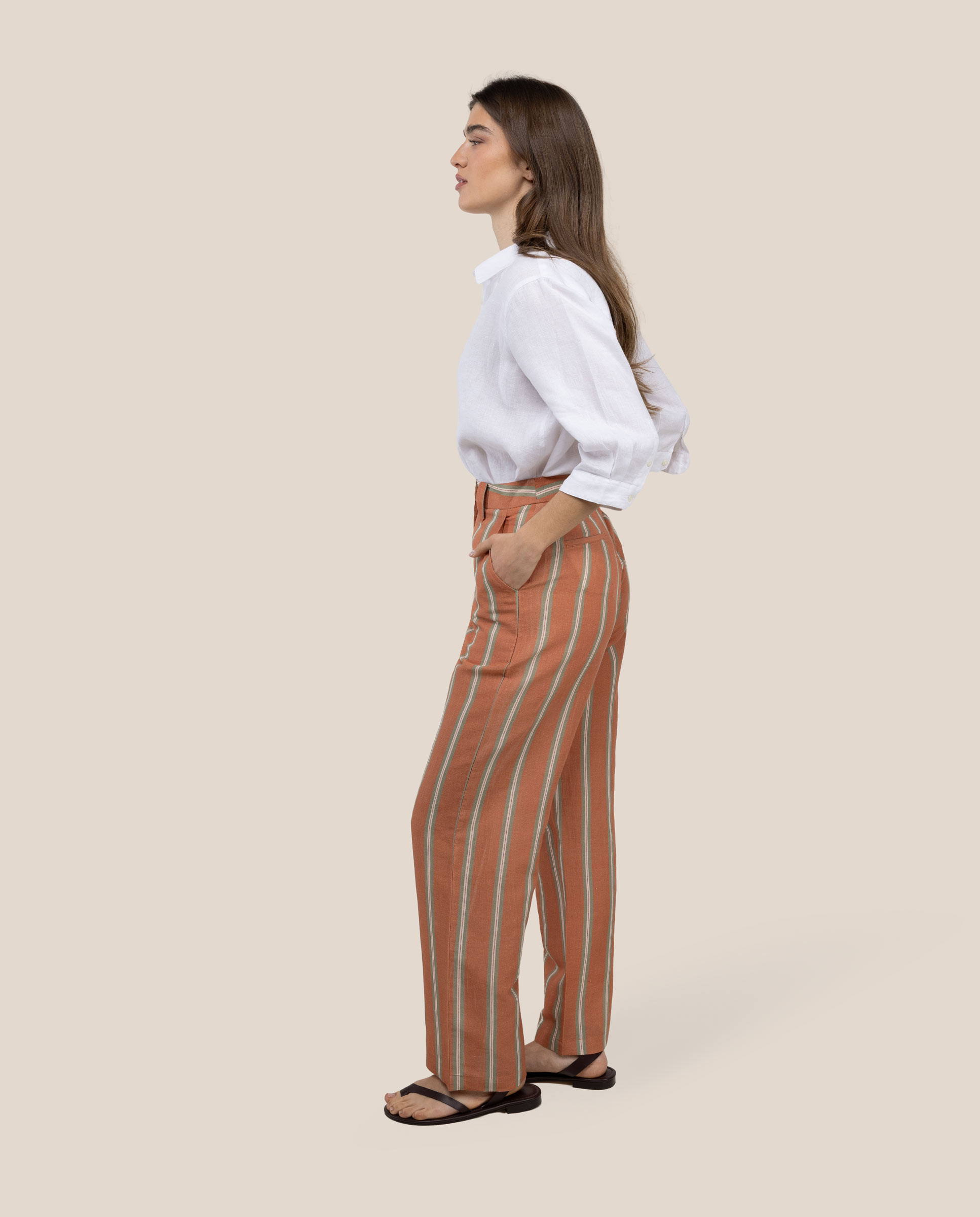 Pantalon de rayas de mujer catalina - El Ganso - Rojo Rojo-3