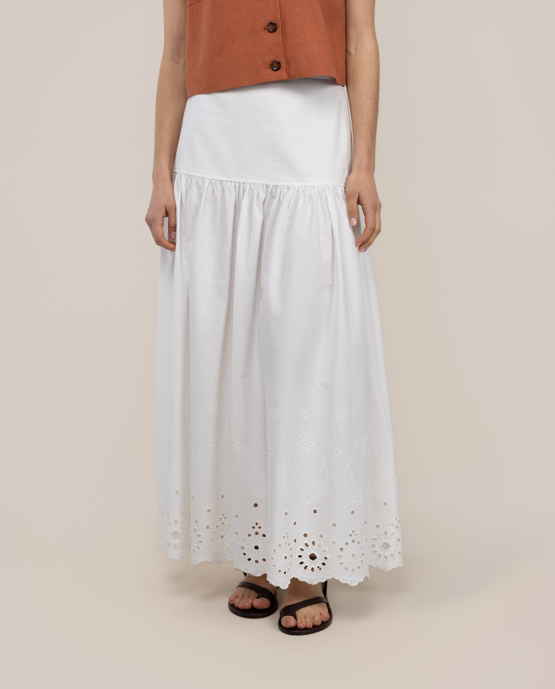 El Ganso - Falda midi lisa de mujer benedetta.