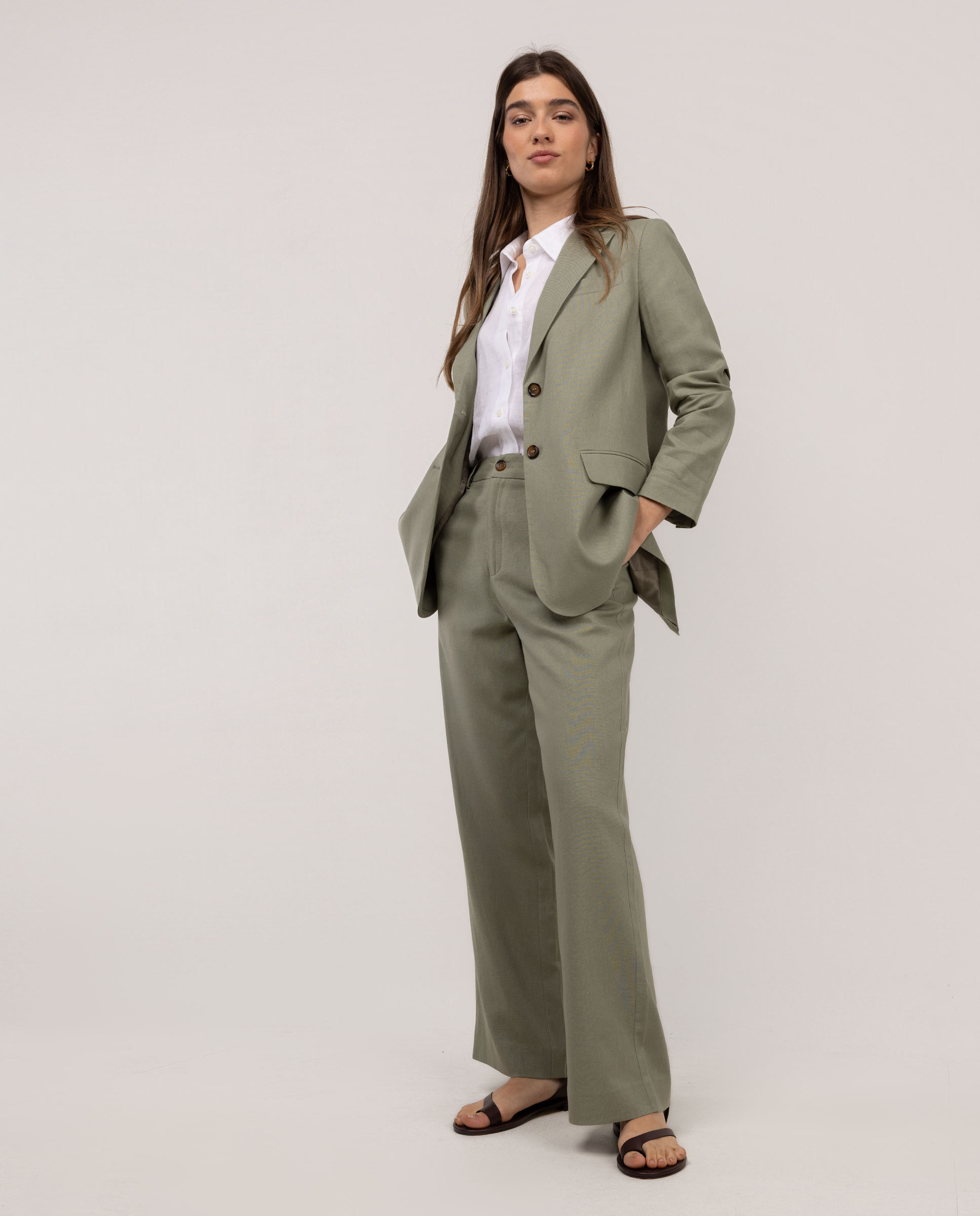 Americana lisa de mujer denisse - El Ganso - Verde claro Verde claro-3