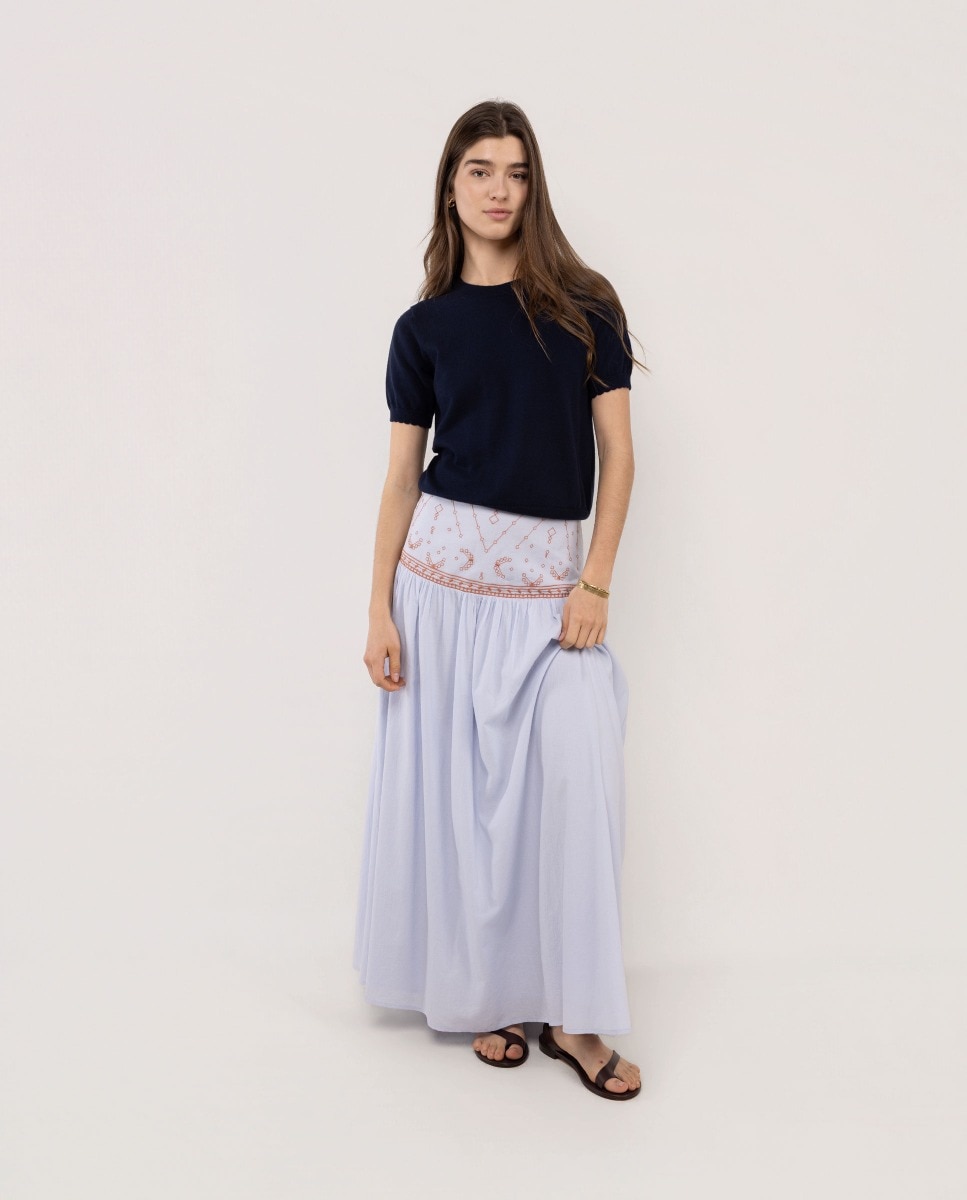 Jersey de manga corta de mujer ariane - El Ganso - Azul Azul-1
