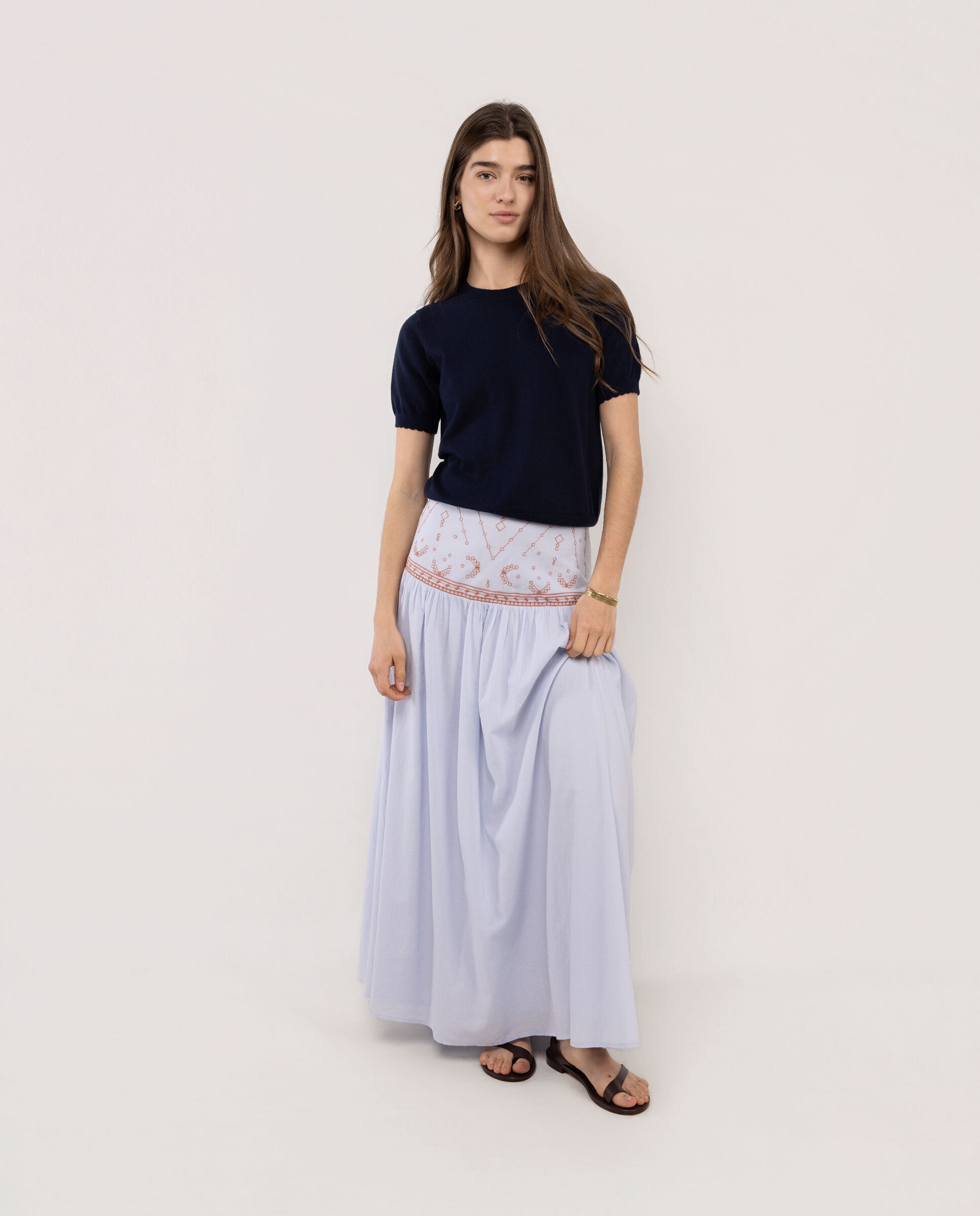 Jersey de manga corta de mujer ariane - El Ganso - Azul Azul-2