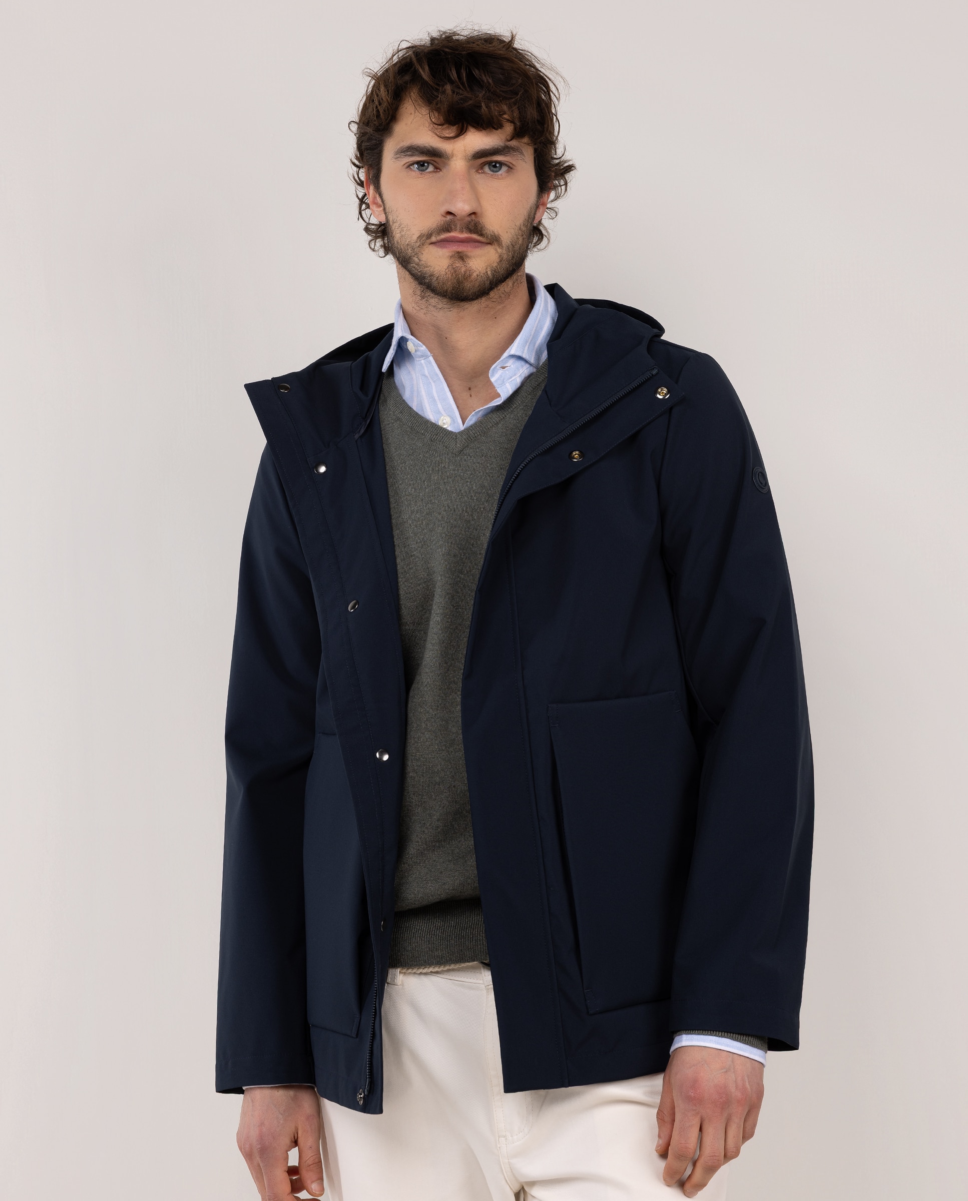 El Ganso - Parka lisa de hombre ligera.