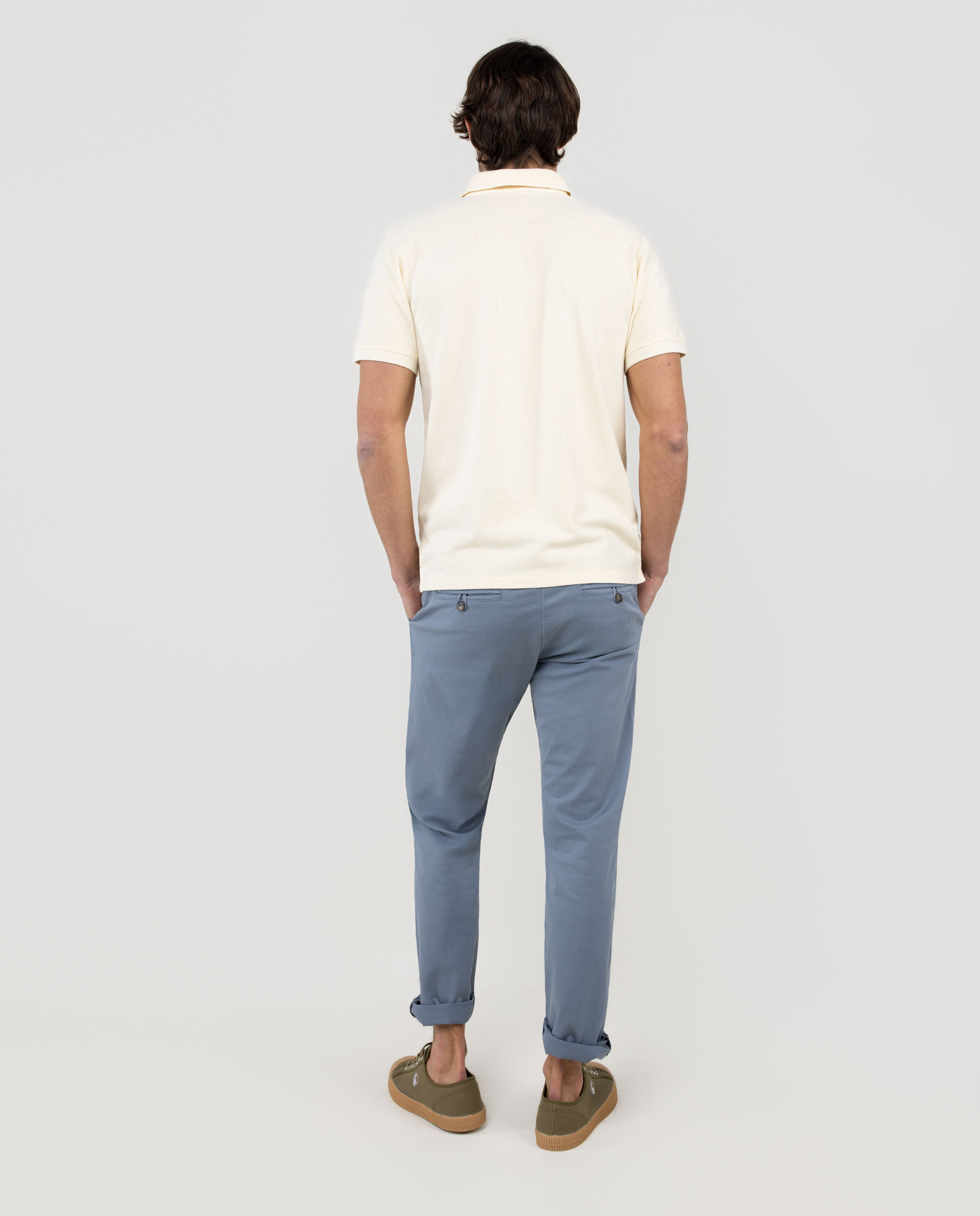 Polo con tinte natural de hombre liso - El Ganso - Crudo Crudo-4