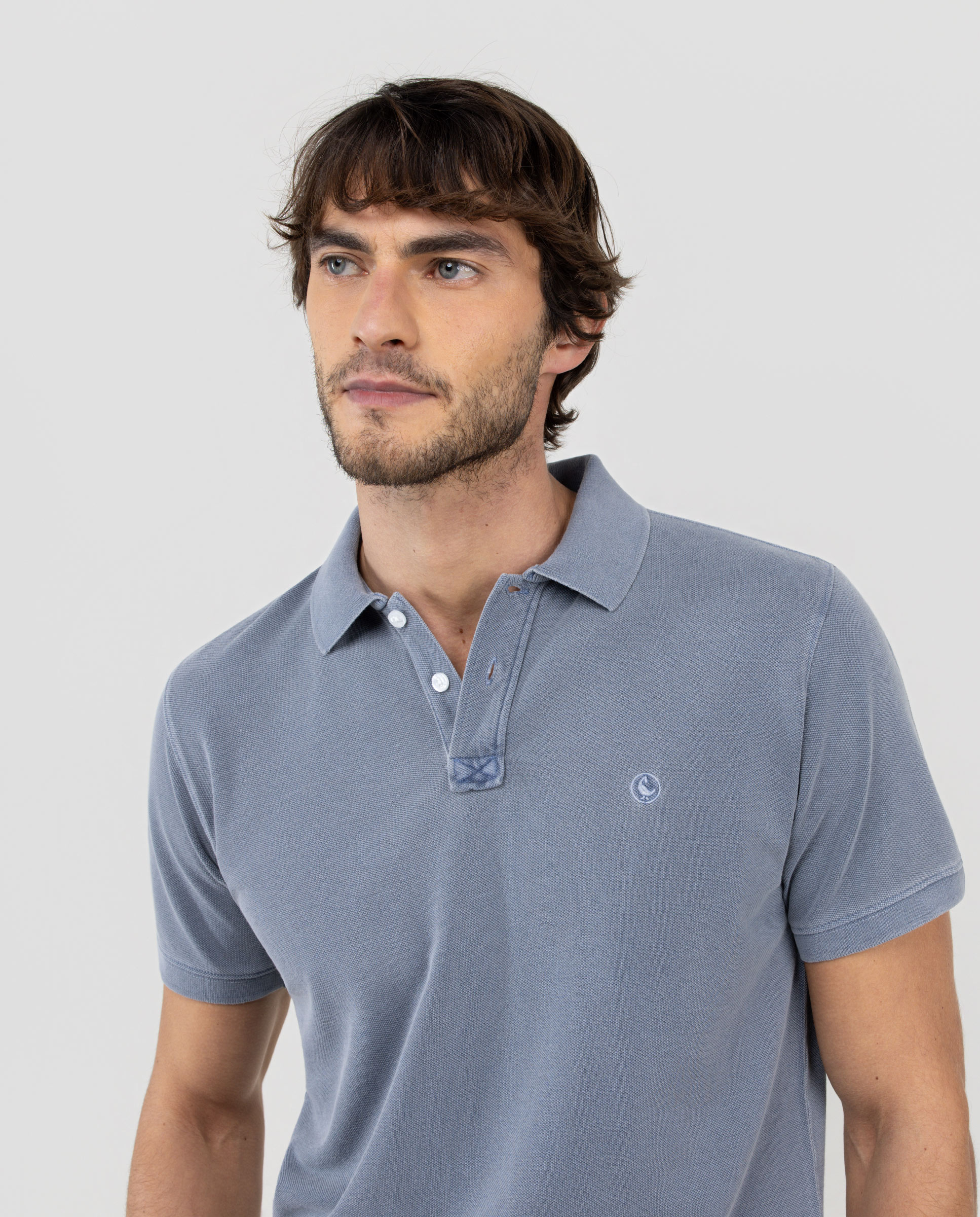 Polo con tinte natural de hombre liso - El Ganso - Azul marino Azul marino-2