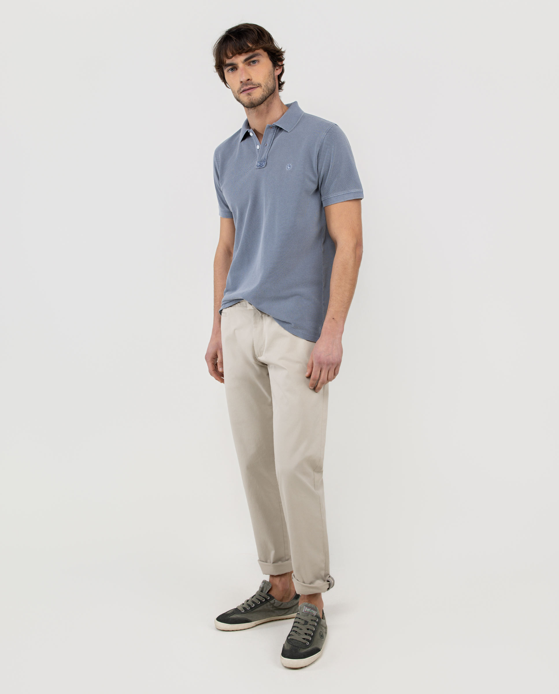 Polo con tinte natural de hombre liso - El Ganso - Azul marino Azul marino-3