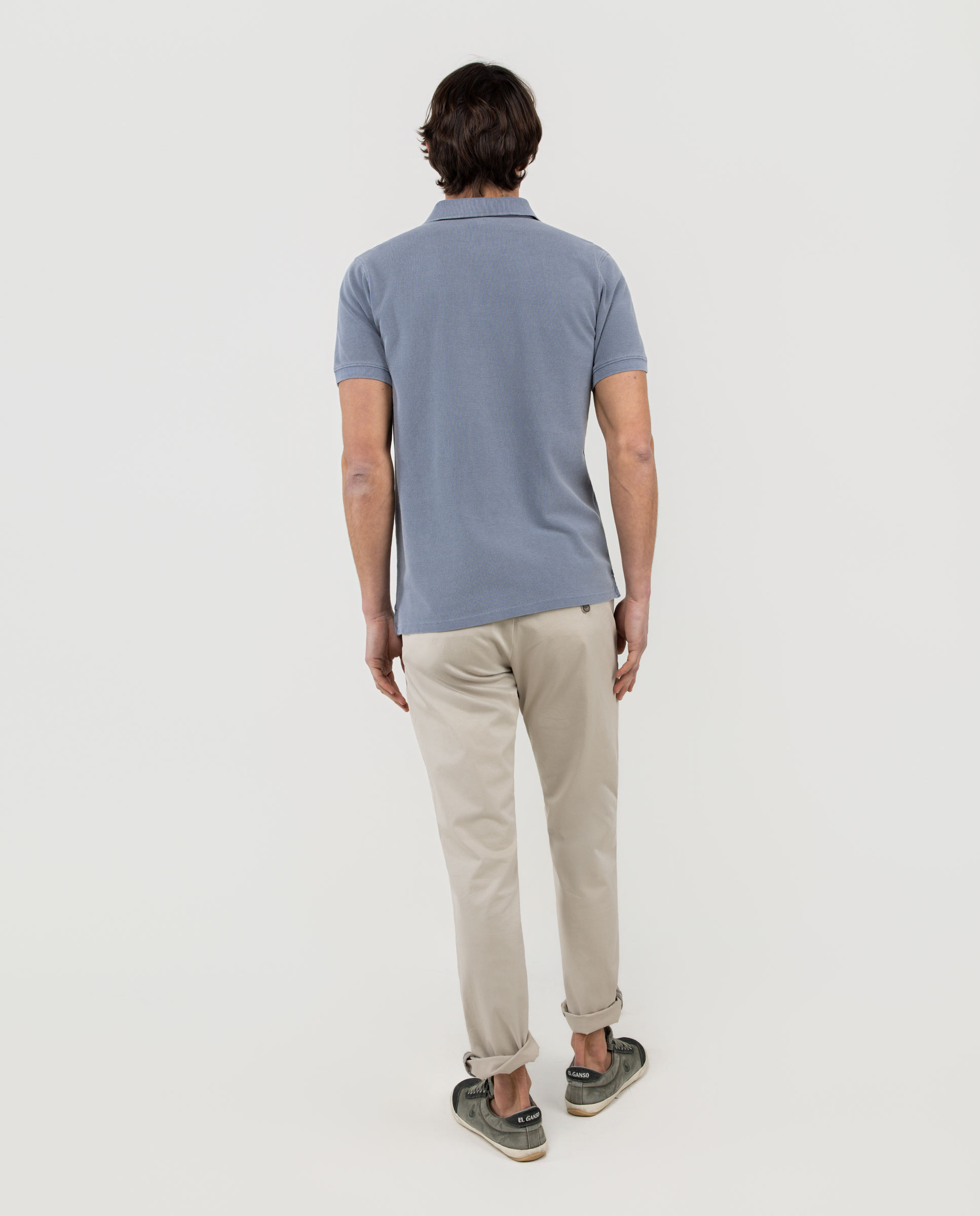 Polo con tinte natural de hombre liso - El Ganso - Azul marino Azul marino-4